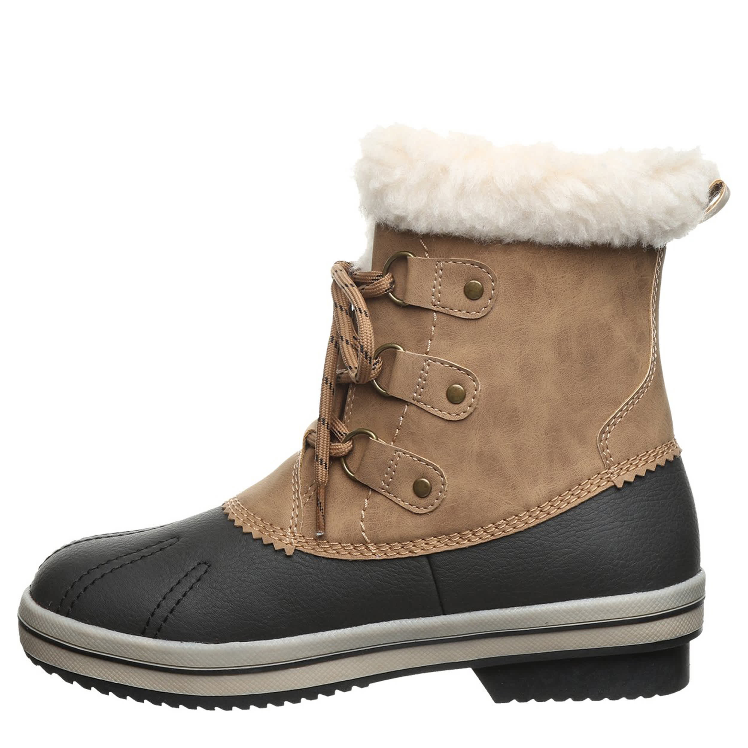 BEARPAW-WOMENS VIVIE DUCK BOOT-BROWN & 