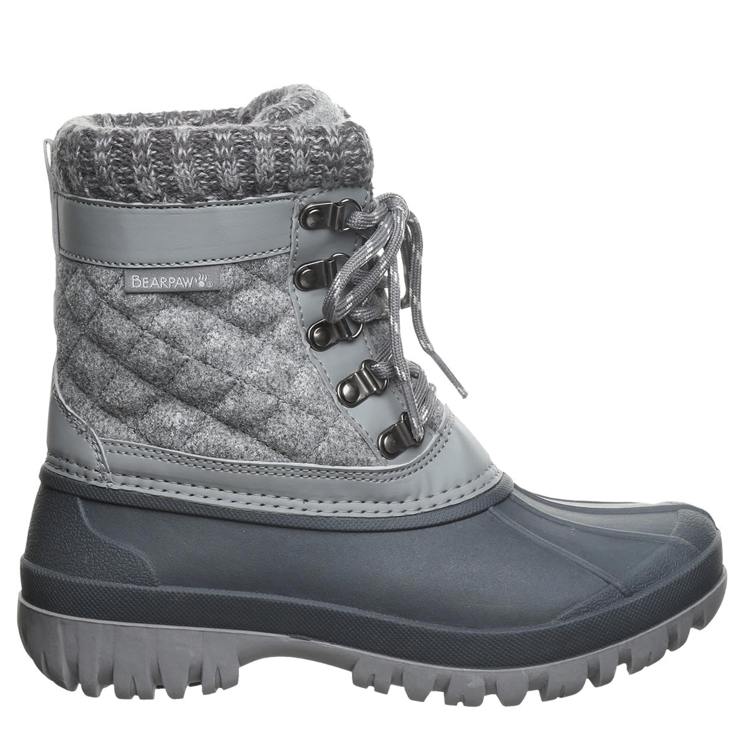 BEARPAW-WOMENS NADJA DUCK BOOT-DARK GREY & 