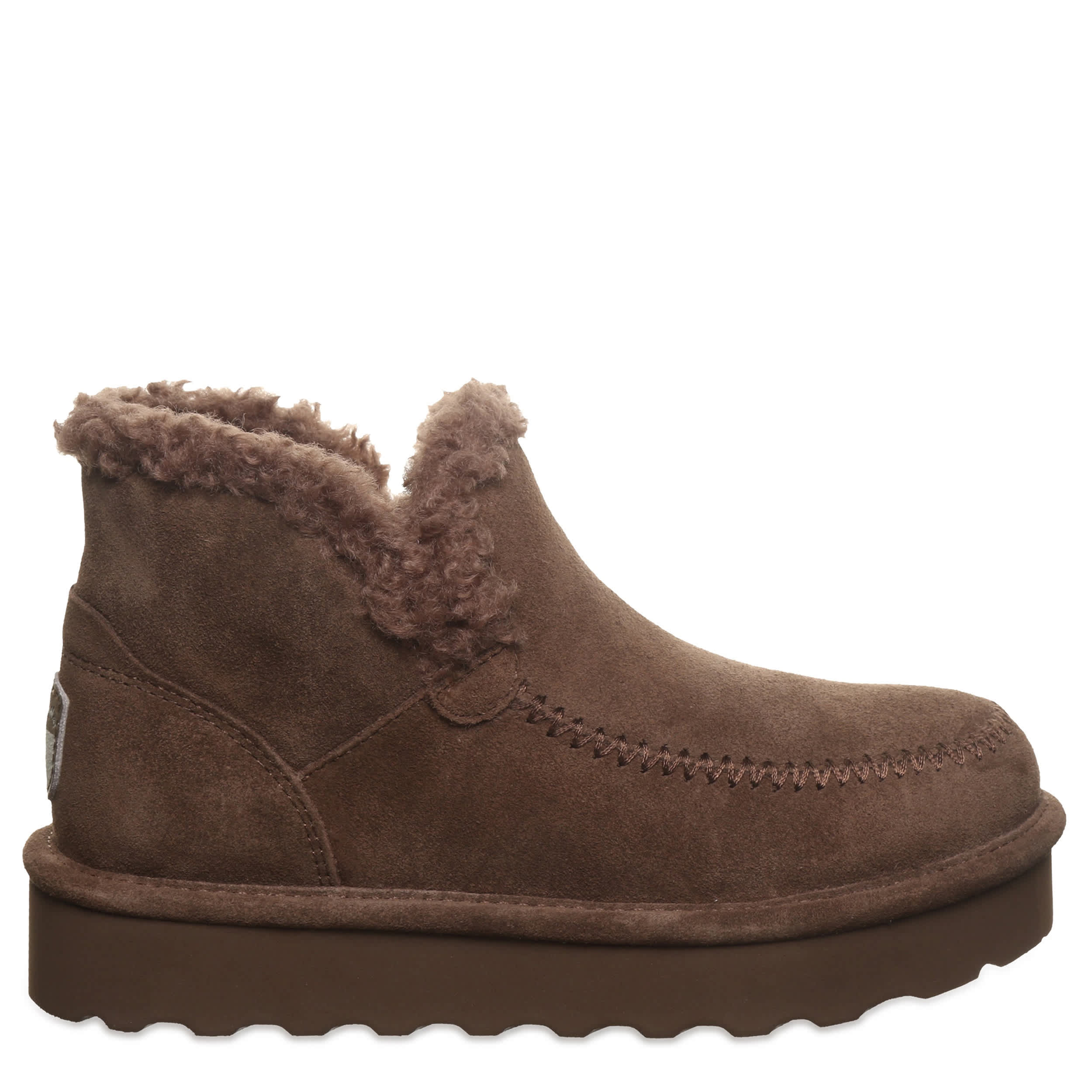 BEARPAW-WOMENS MAEVE FAUX FUR BOOT-CHOCOLATE & 