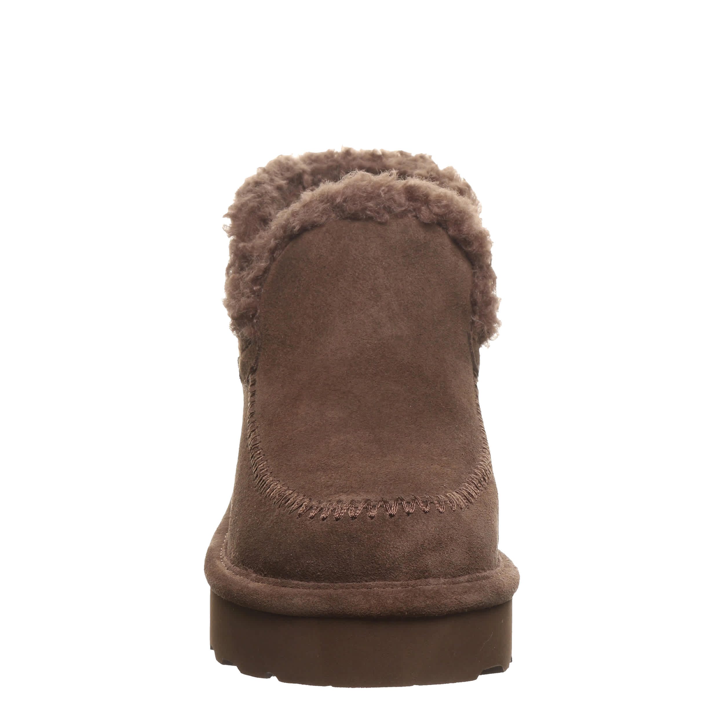 BEARPAW-WOMENS MAEVE FAUX FUR BOOT-CHOCOLATE & 
