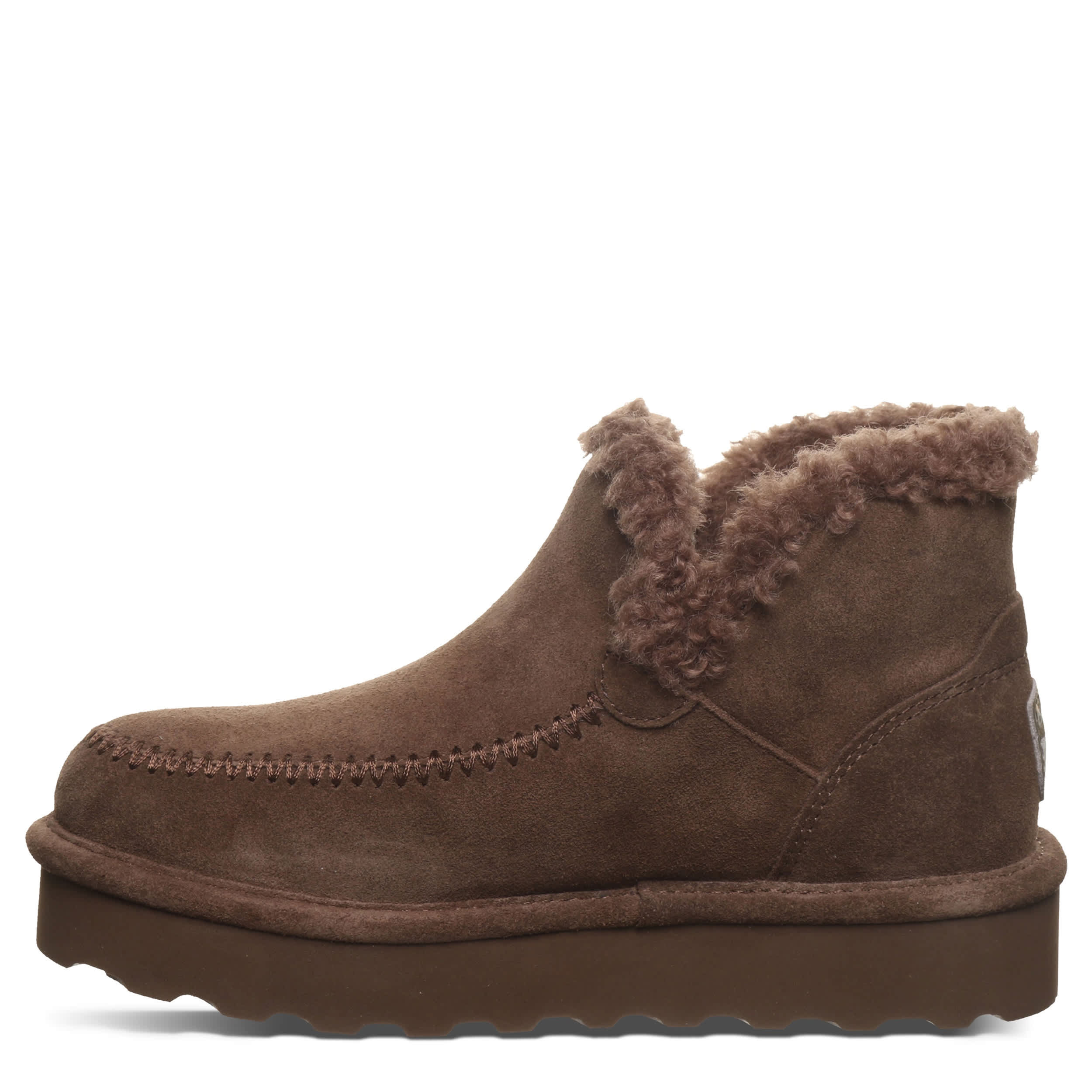 BEARPAW-WOMENS MAEVE FAUX FUR BOOT-CHOCOLATE & 