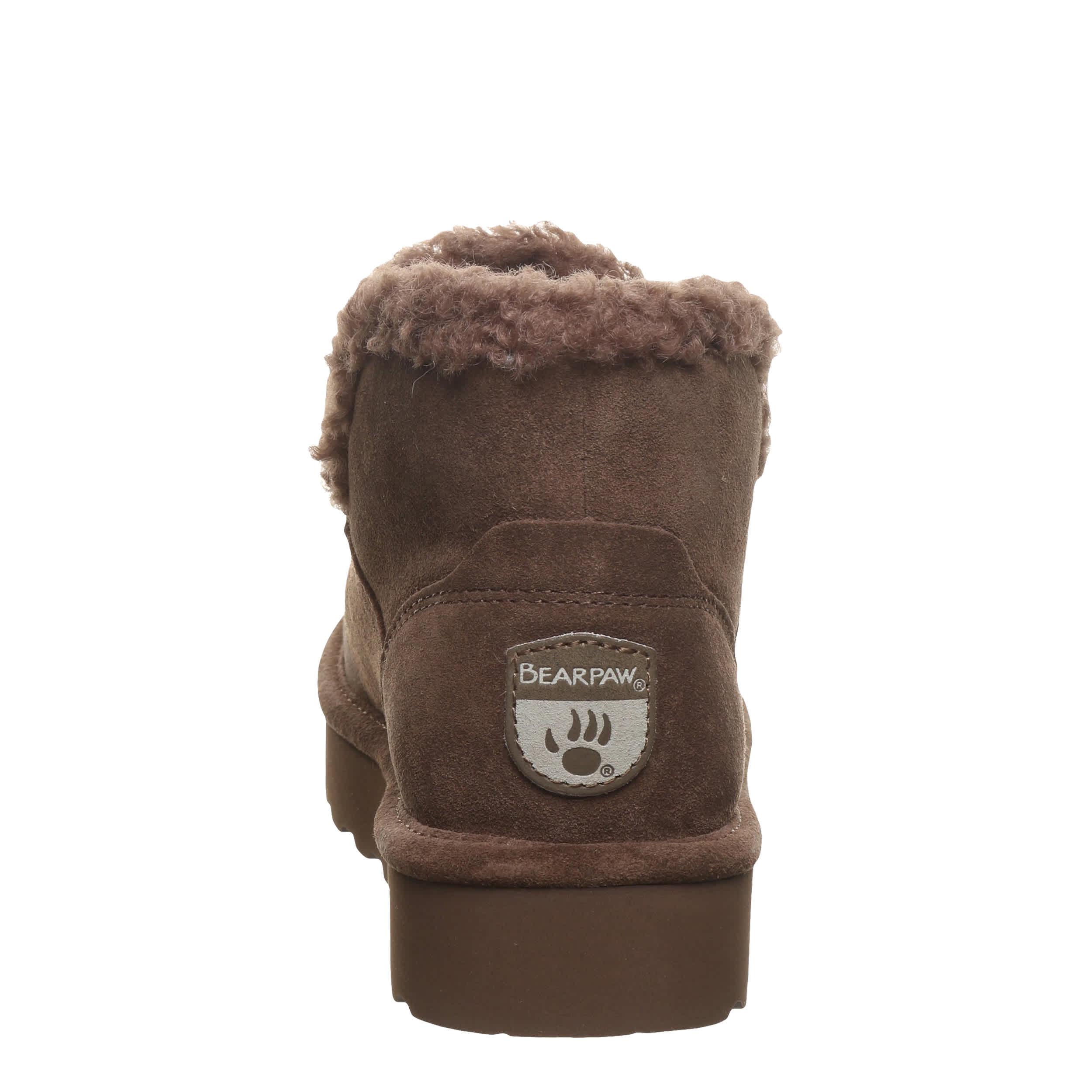 BEARPAW-WOMENS MAEVE FAUX FUR BOOT-CHOCOLATE & 