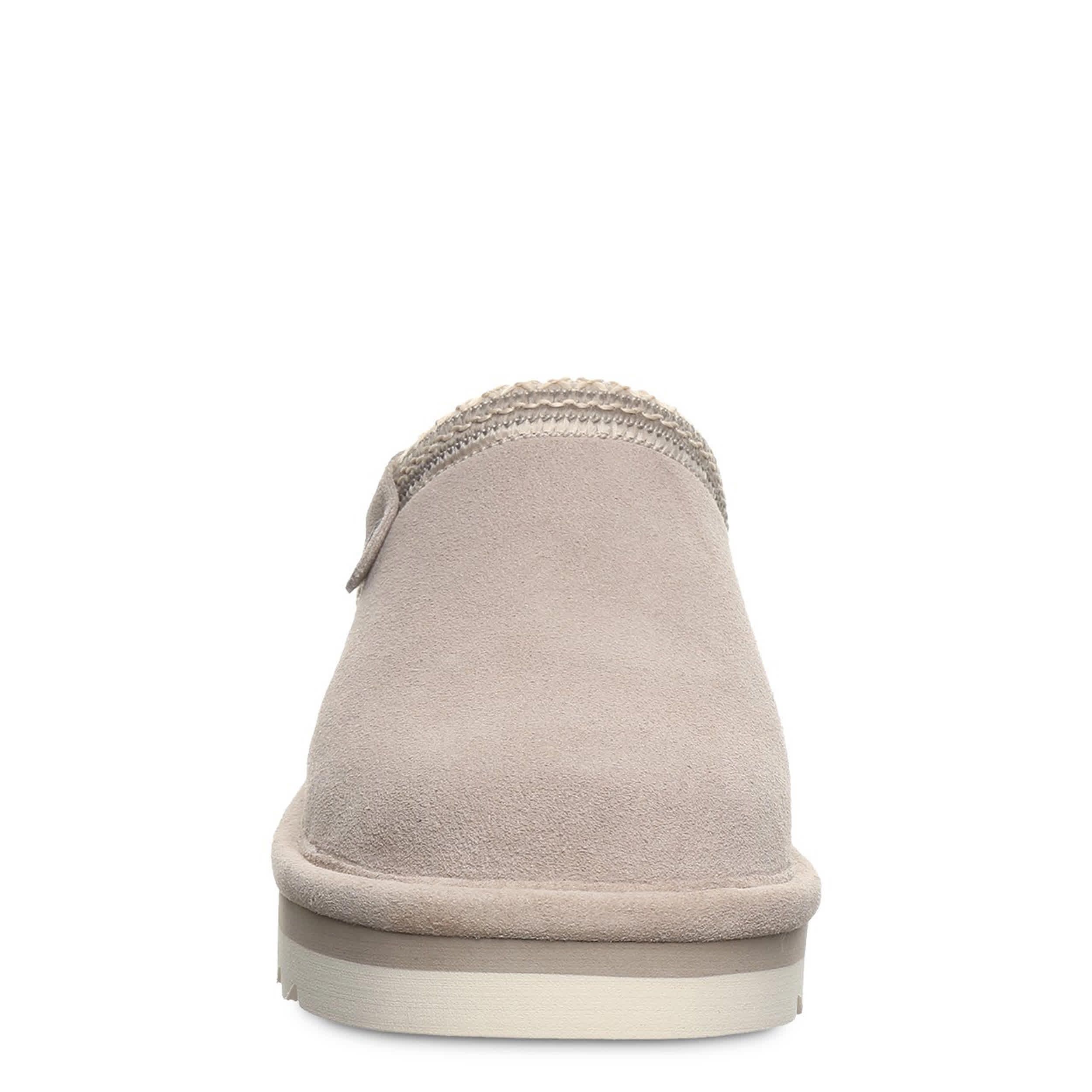 BEARPAW-WOMENS ARDEN WATER RESISTANT FAUX FUR BOOT-STONE & 