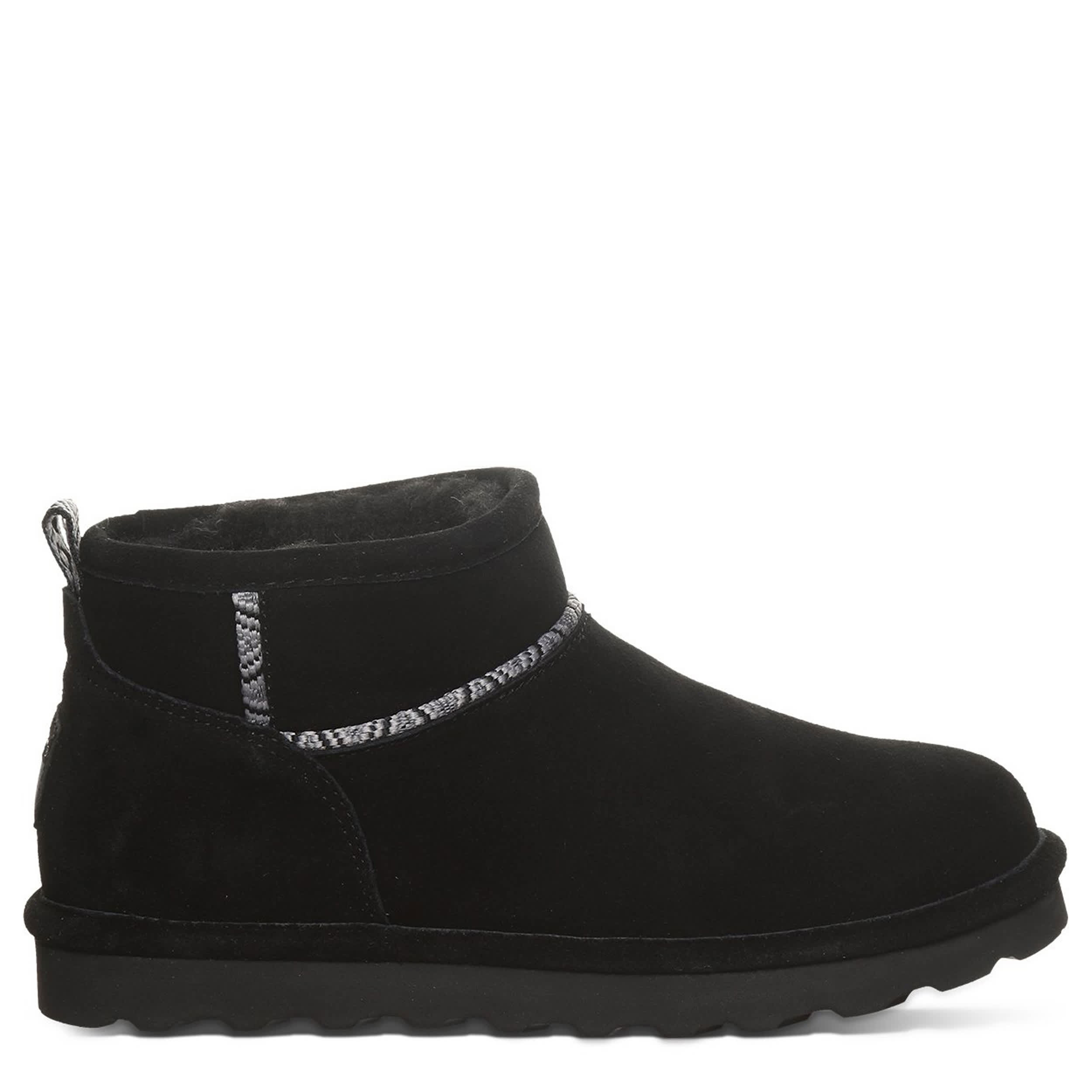 BEARPAW-WOMENS AKIRA FAUX FUR BOOT-BLACK & 