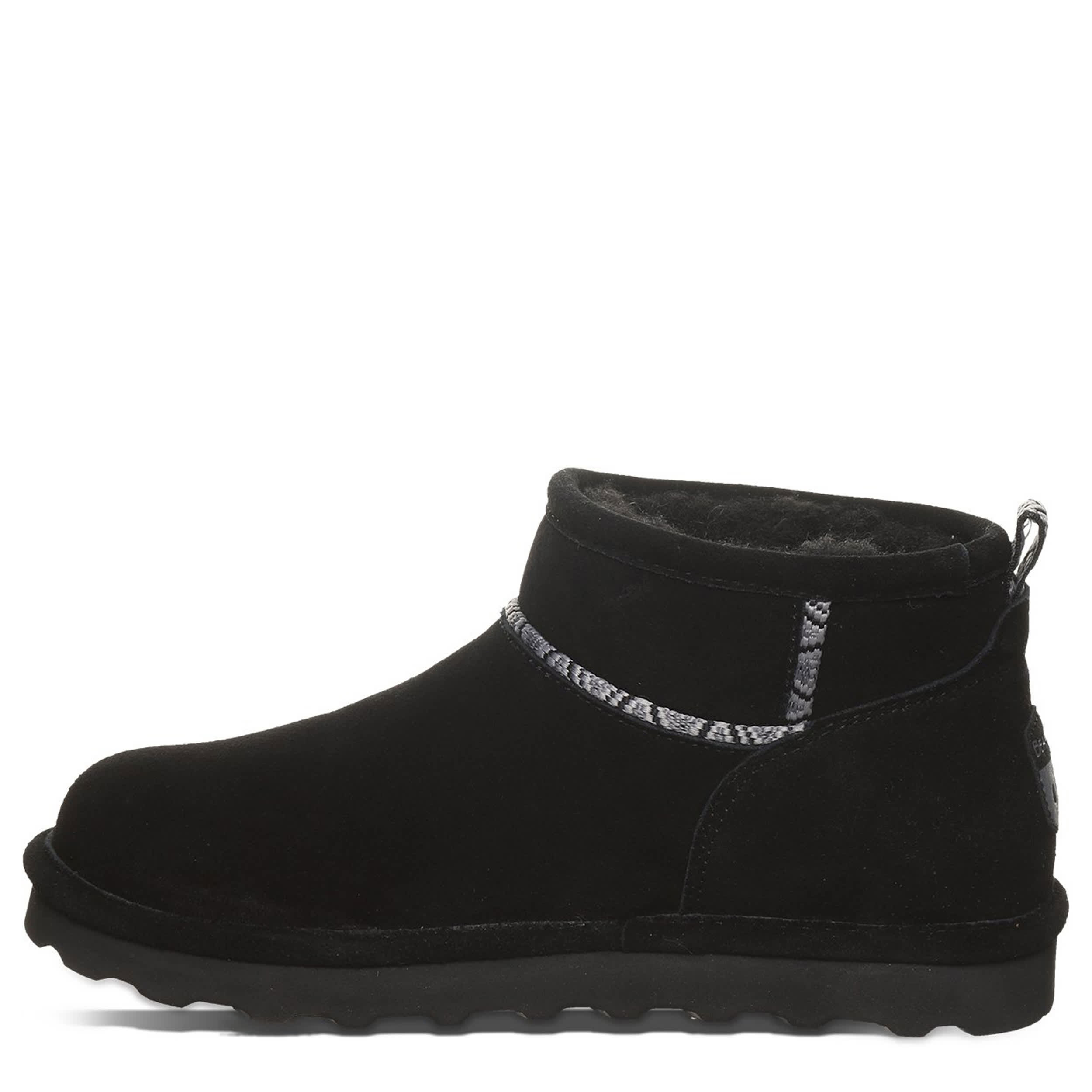 BEARPAW-WOMENS AKIRA FAUX FUR BOOT-BLACK & 