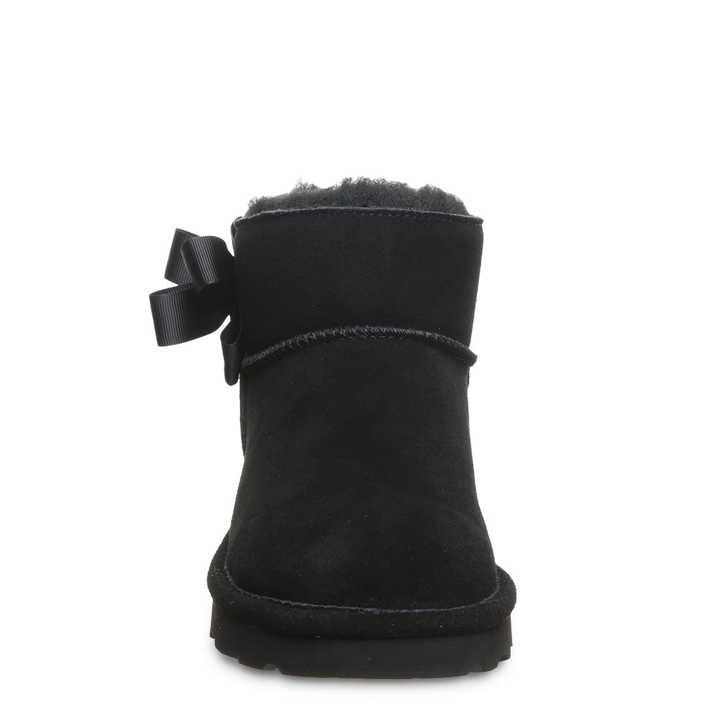 BEARPAW-WOMENS SAIGE FAUX FUR BOOT-BLACK & 