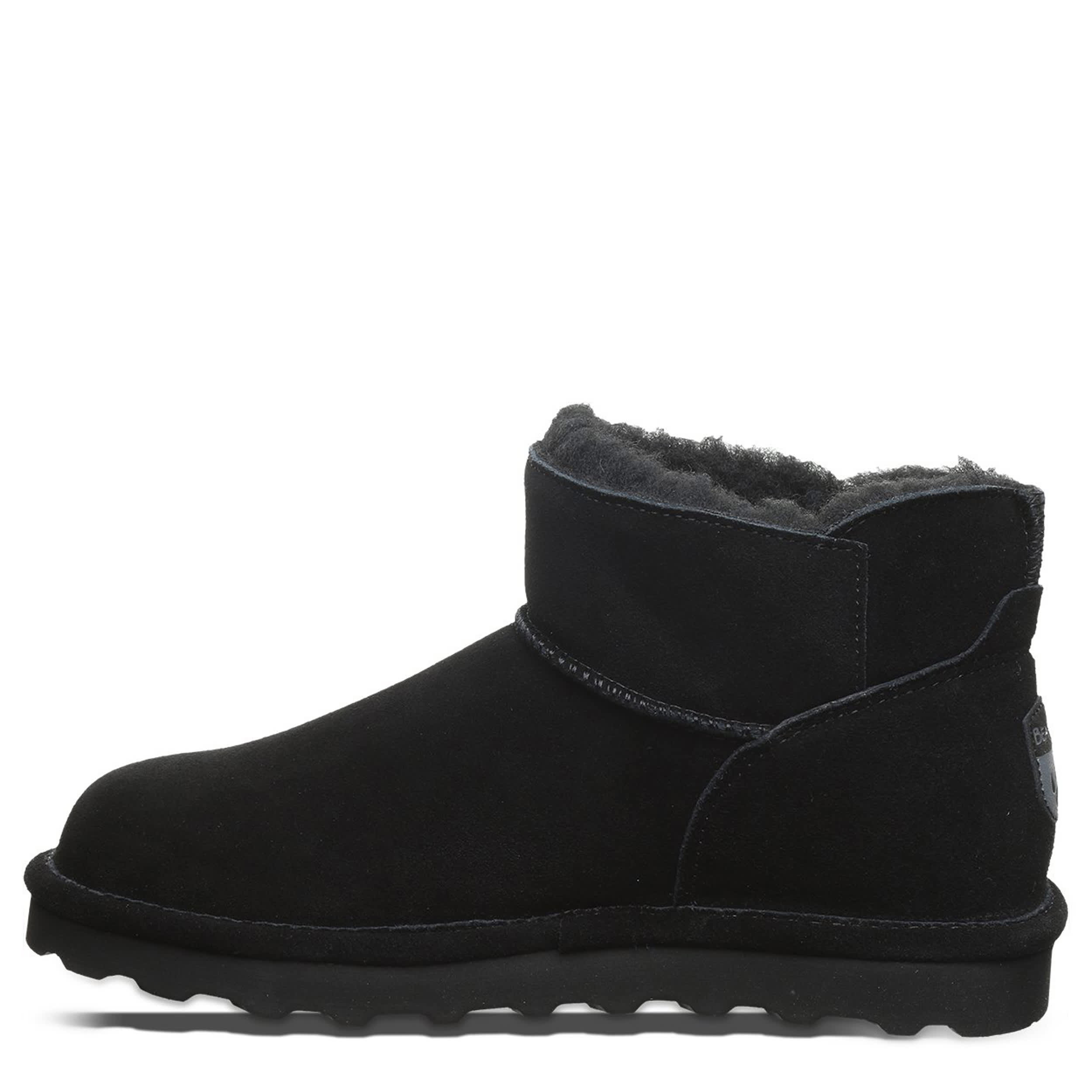 BEARPAW-WOMENS SAIGE FAUX FUR BOOT-BLACK & 