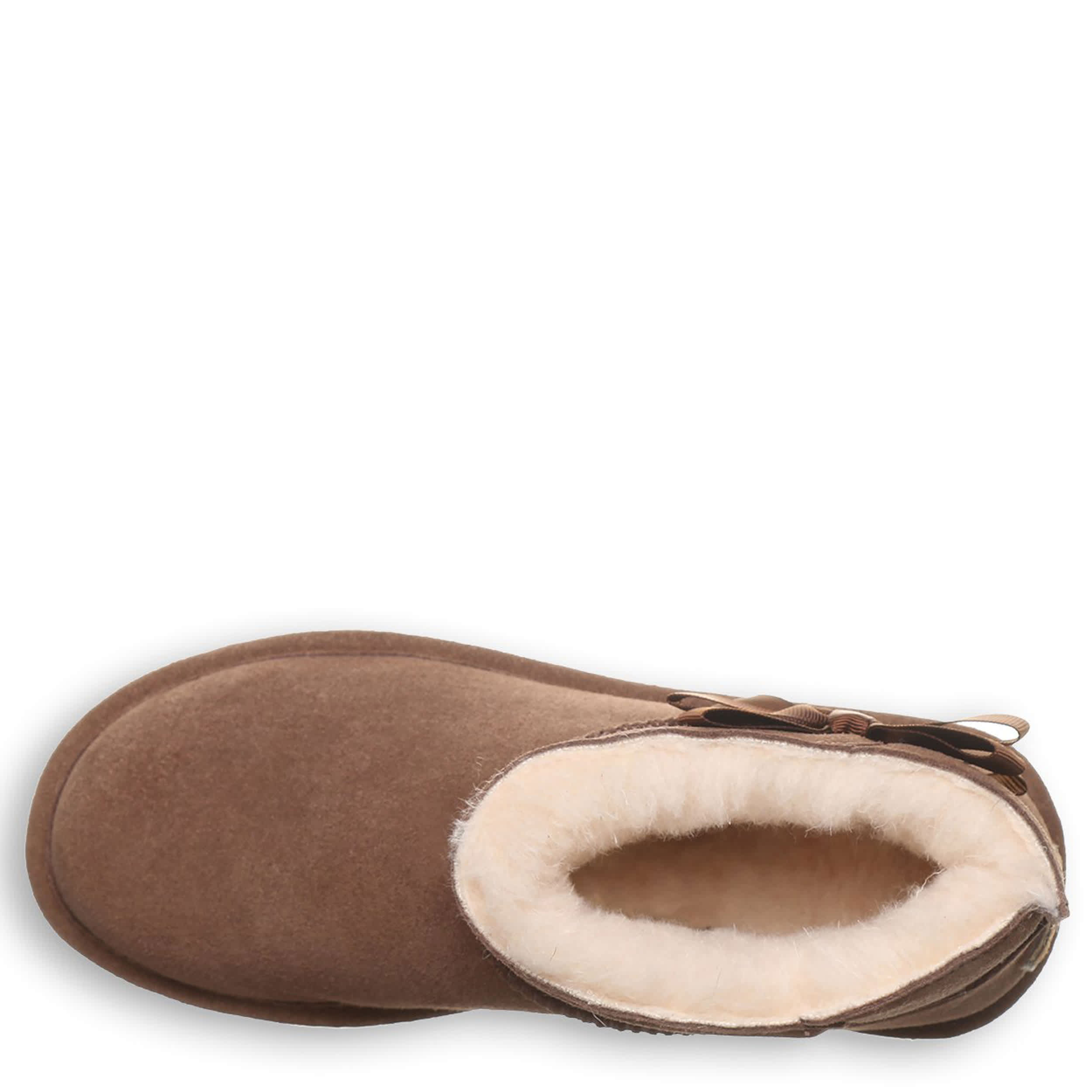 BEARPAW-WOMENS SAIGE FAUX FUR BOOT-CHOCOLATE & 