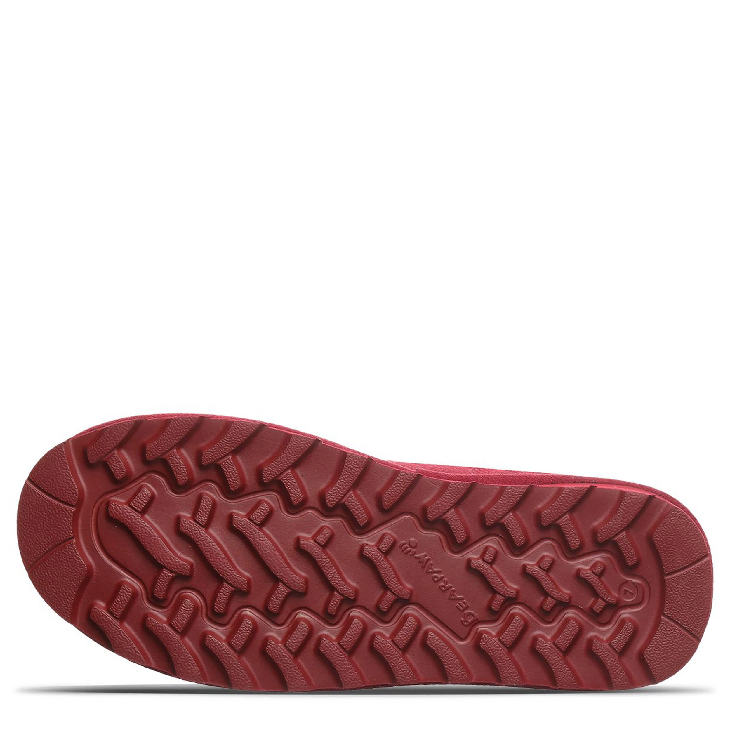 BEARPAW-WOMENS SAIGE FAUX FUR BOOT-DARK RED & 