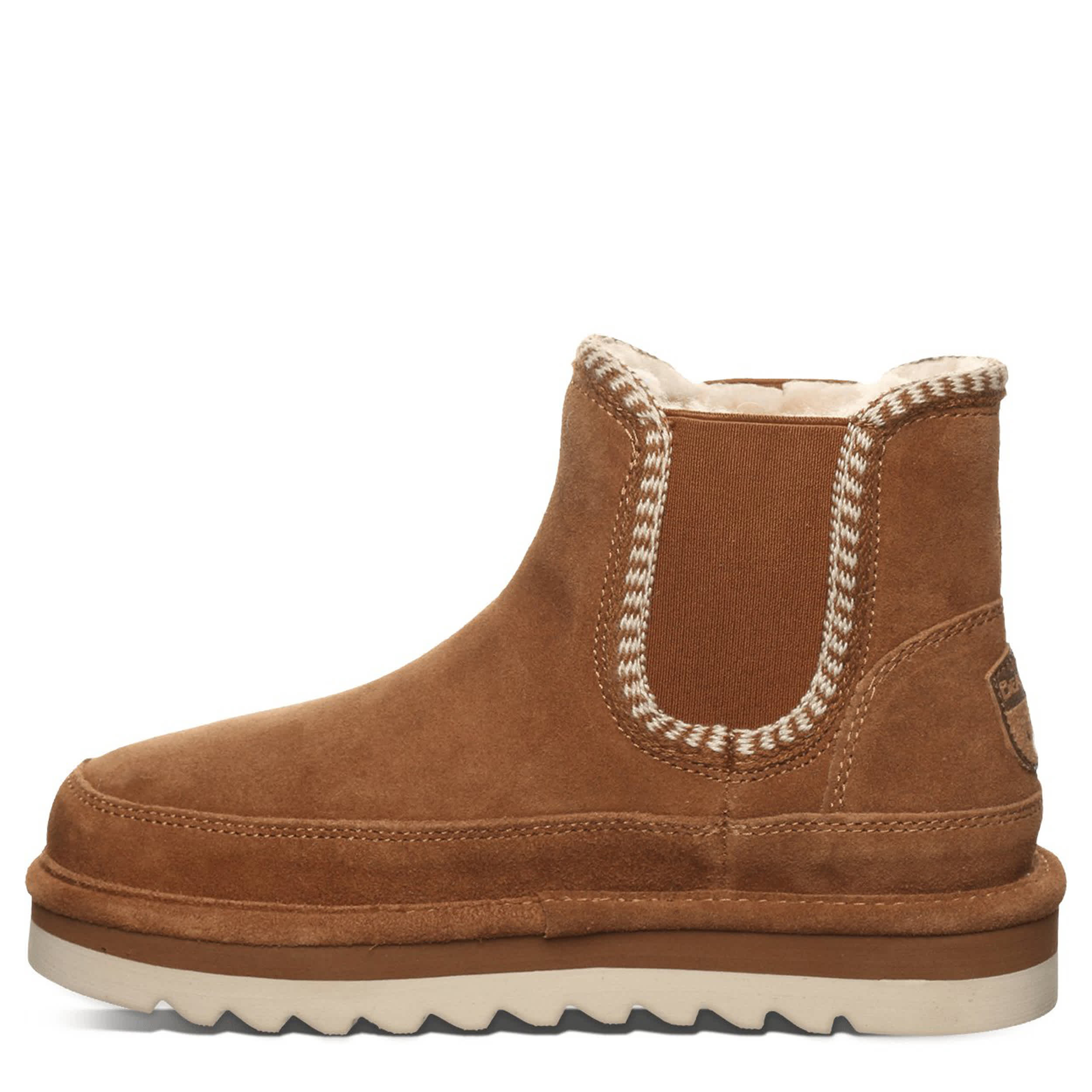 BEARPAW-WOMENS VIOLA FAUX FUR BOOT-DARK TAN & 