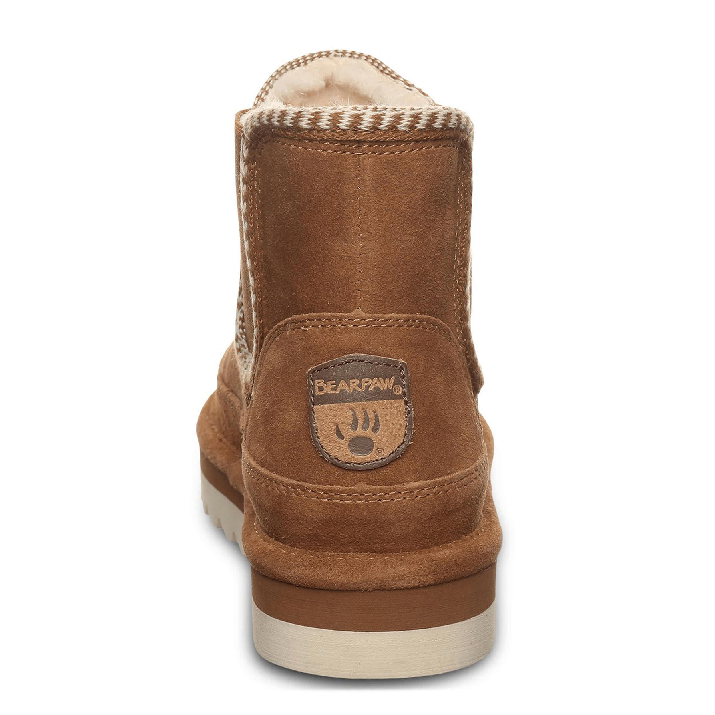 BEARPAW-WOMENS VIOLA FAUX FUR BOOT-DARK TAN & 