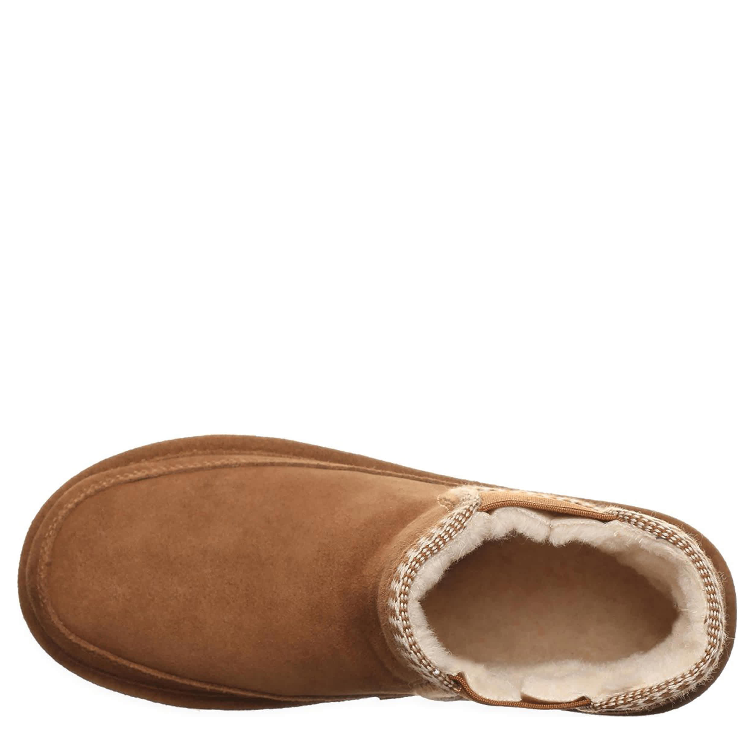 BEARPAW-WOMENS VIOLA FAUX FUR BOOT-DARK TAN & 