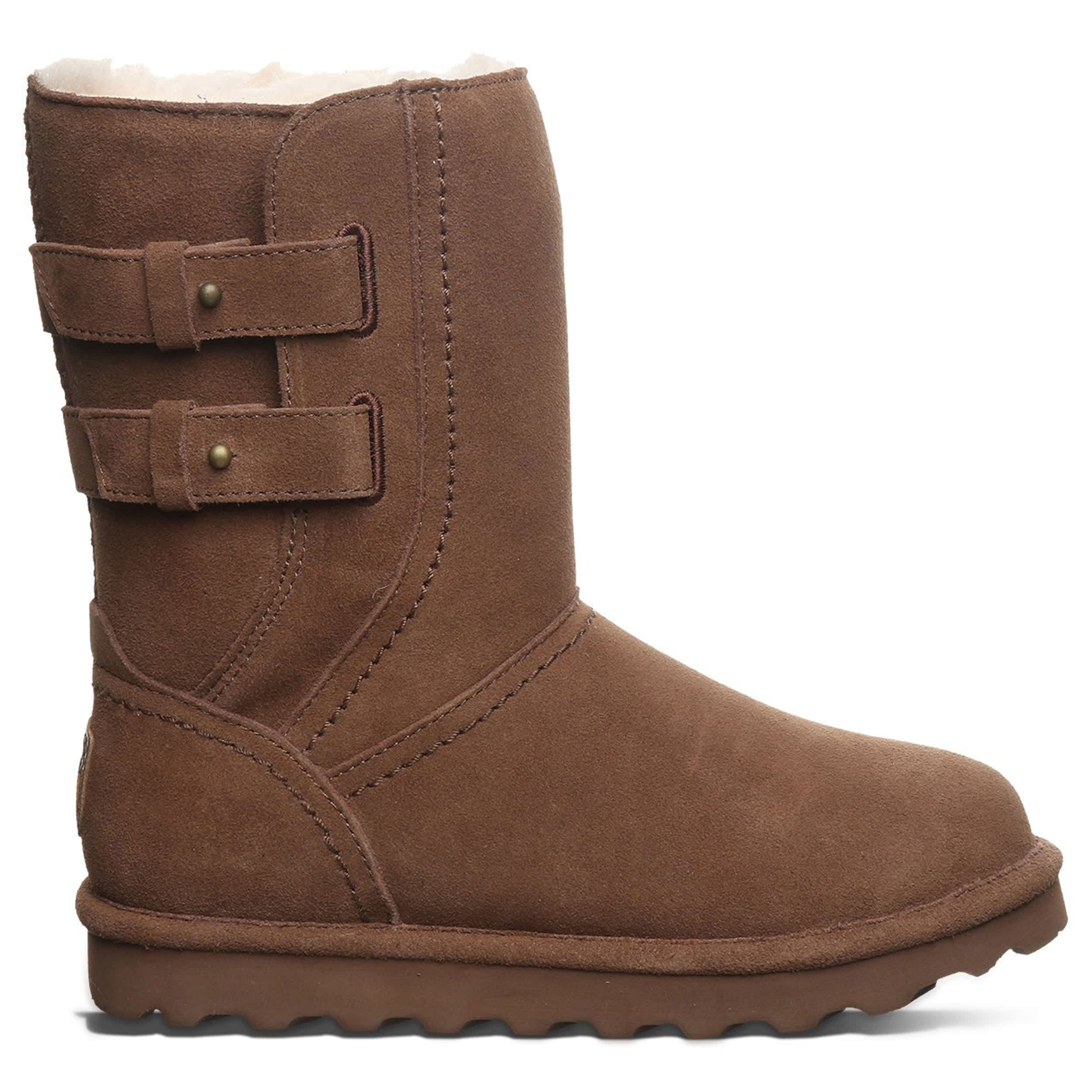 BEARPAW-WOMENS AURELIA FUR BOOT-CHOCOLATE & 