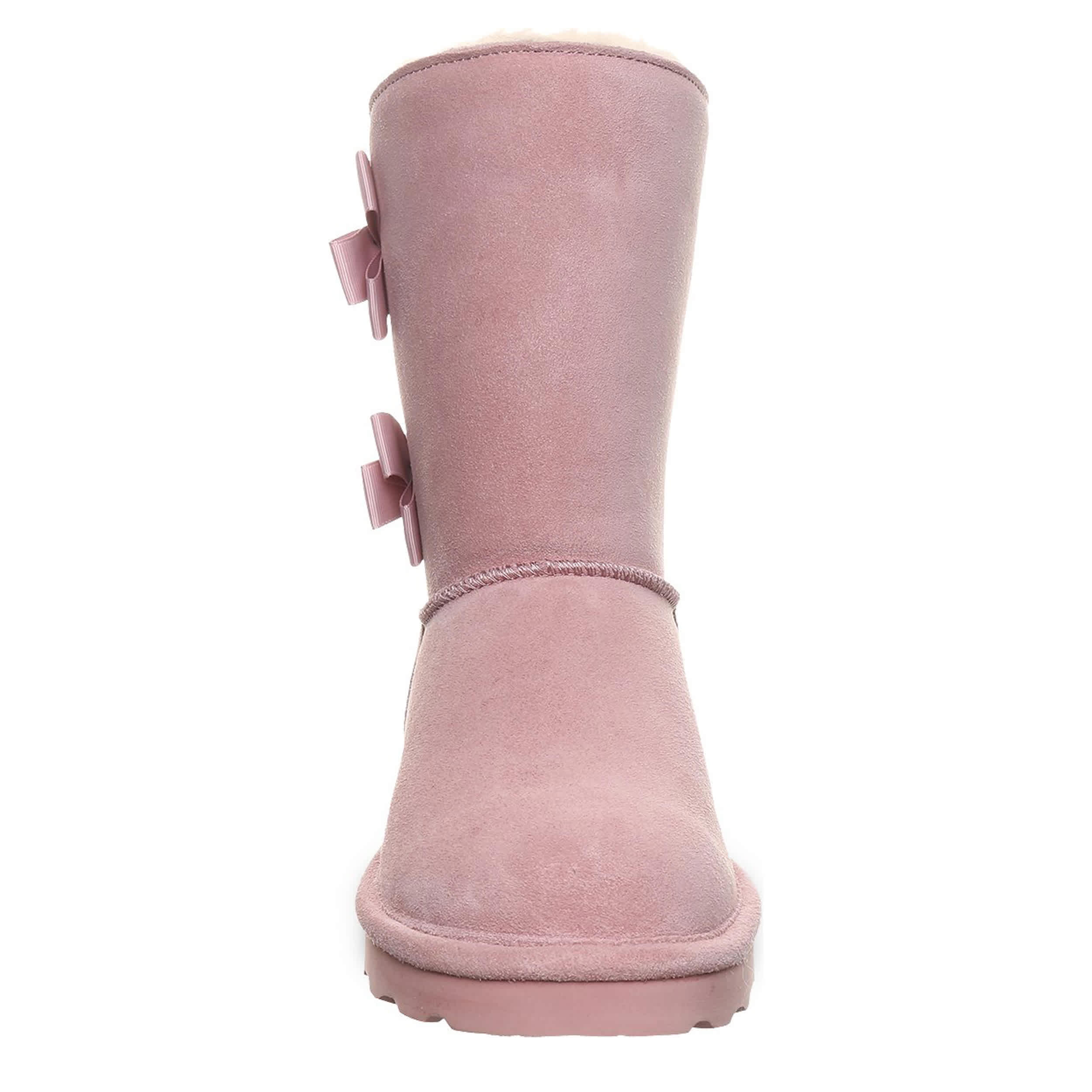 BEARPAW-WOMENS ZARIA FAUX FUR BOOT-PALE PINK & 