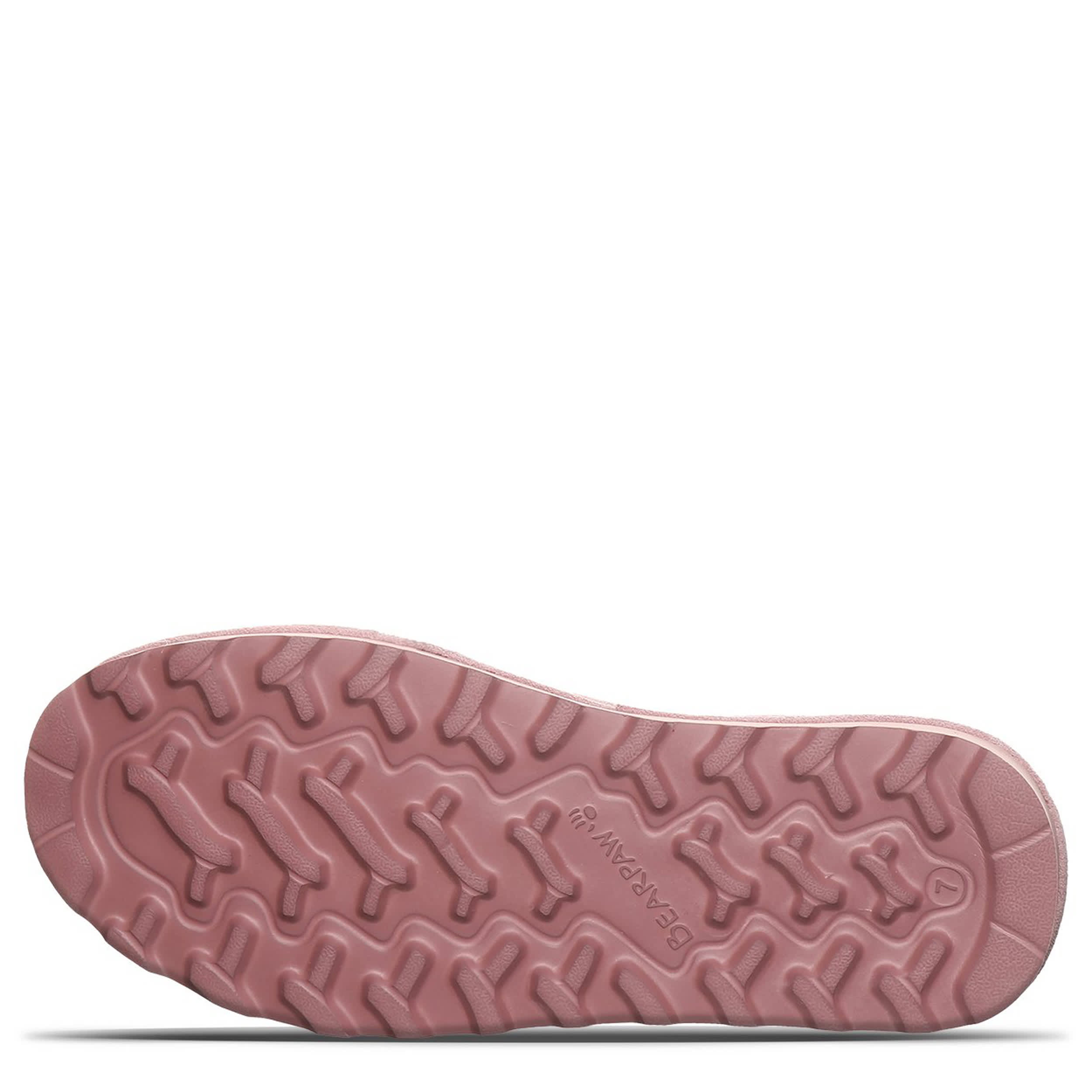 BEARPAW-WOMENS ZARIA FAUX FUR BOOT-PALE PINK & 