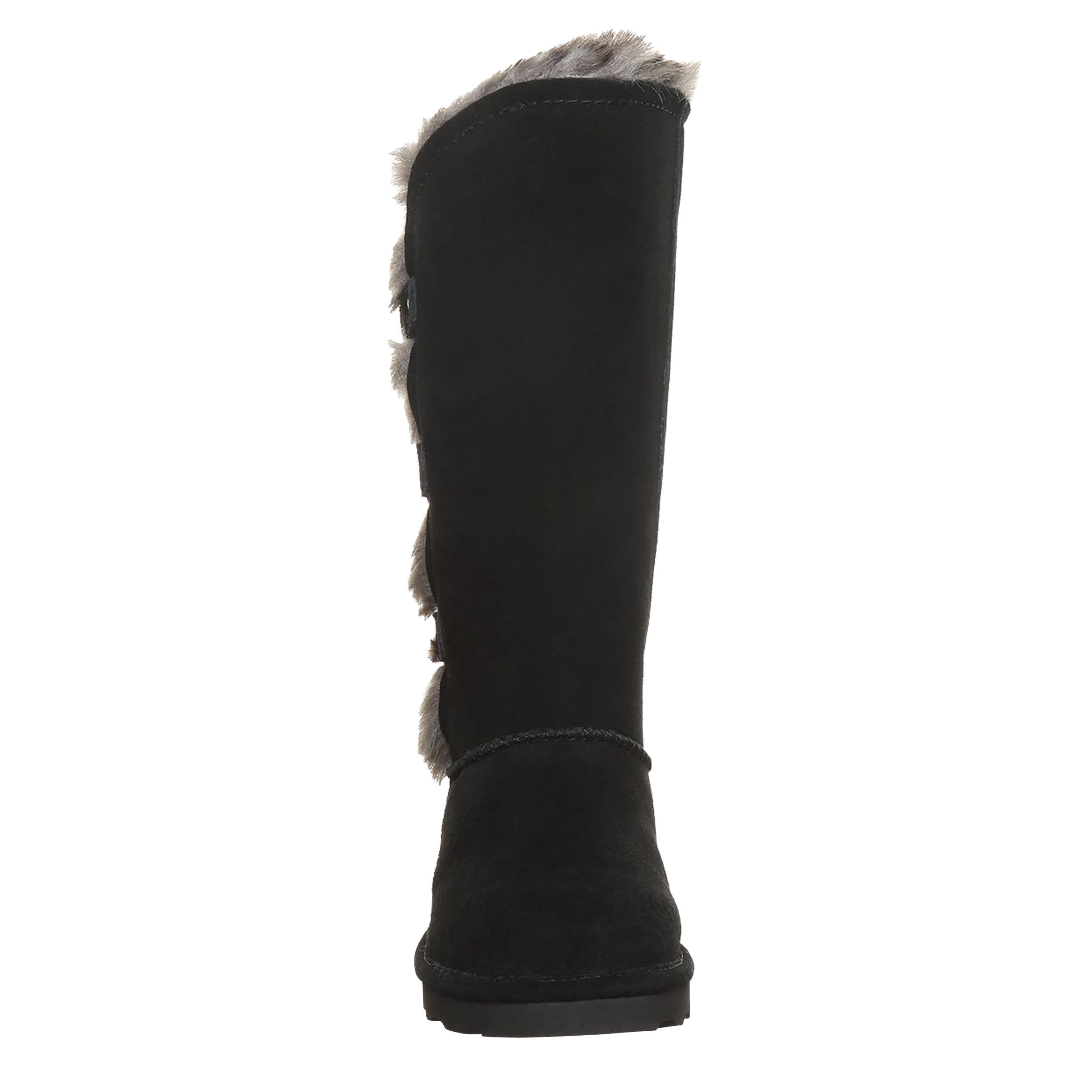 BEARPAW-WOMENS EMERY II FAUX FUR BOOT-BLACK & 