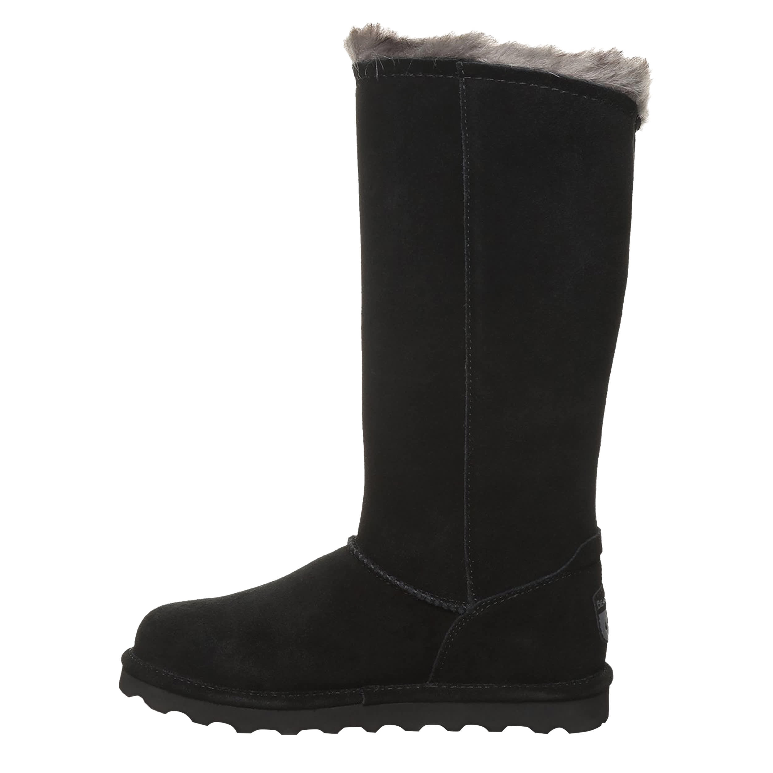 BEARPAW-WOMENS EMERY II FAUX FUR BOOT-BLACK & 