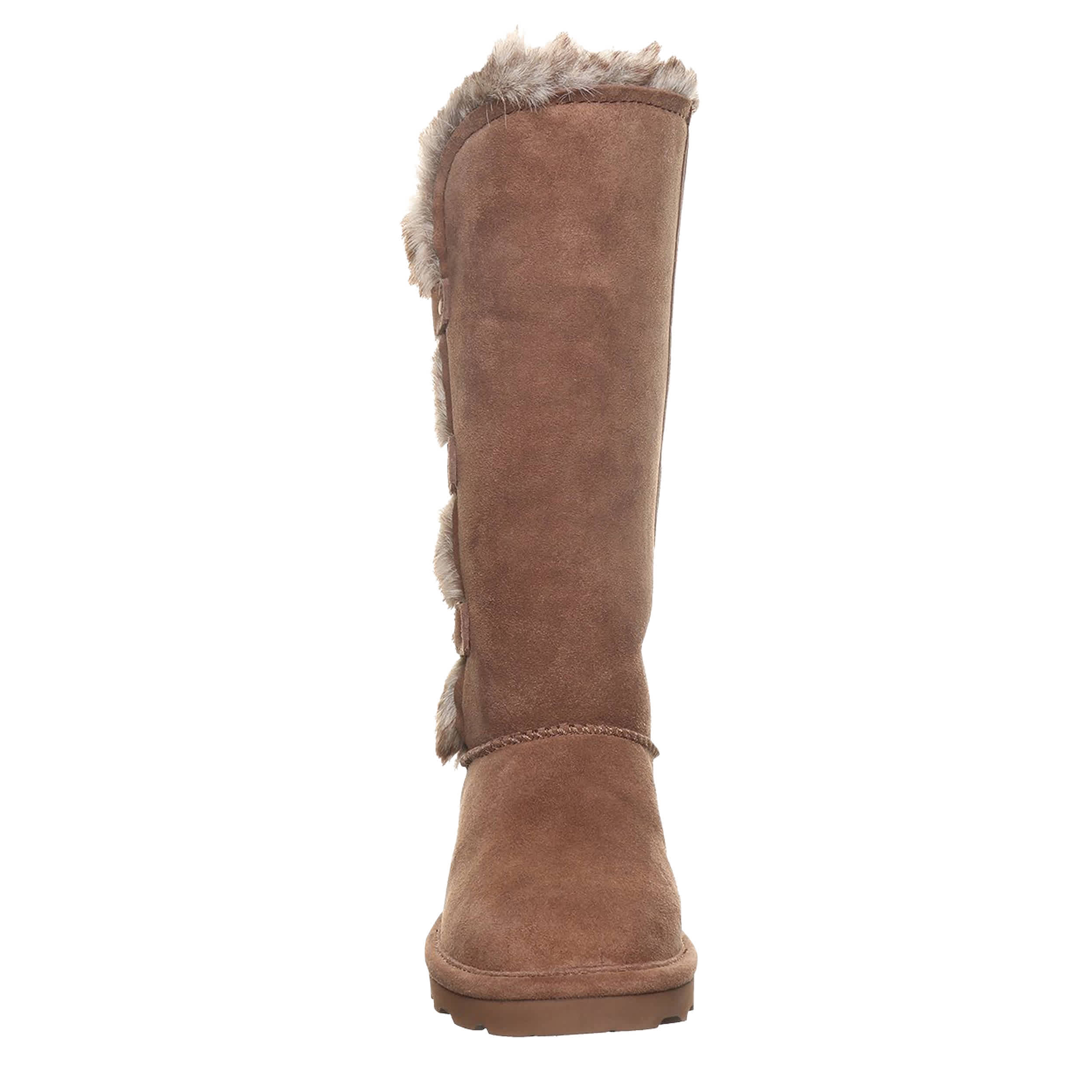 BEARPAW-WOMENS EMERY II FAUX FUR BOOT-CHOCOLATE & 