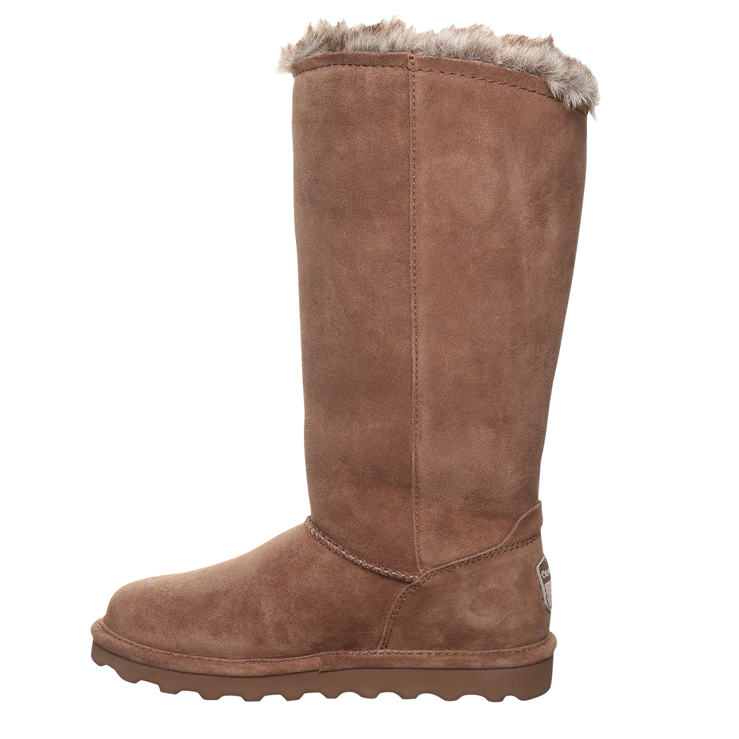 BEARPAW-WOMENS EMERY II FAUX FUR BOOT-CHOCOLATE & 
