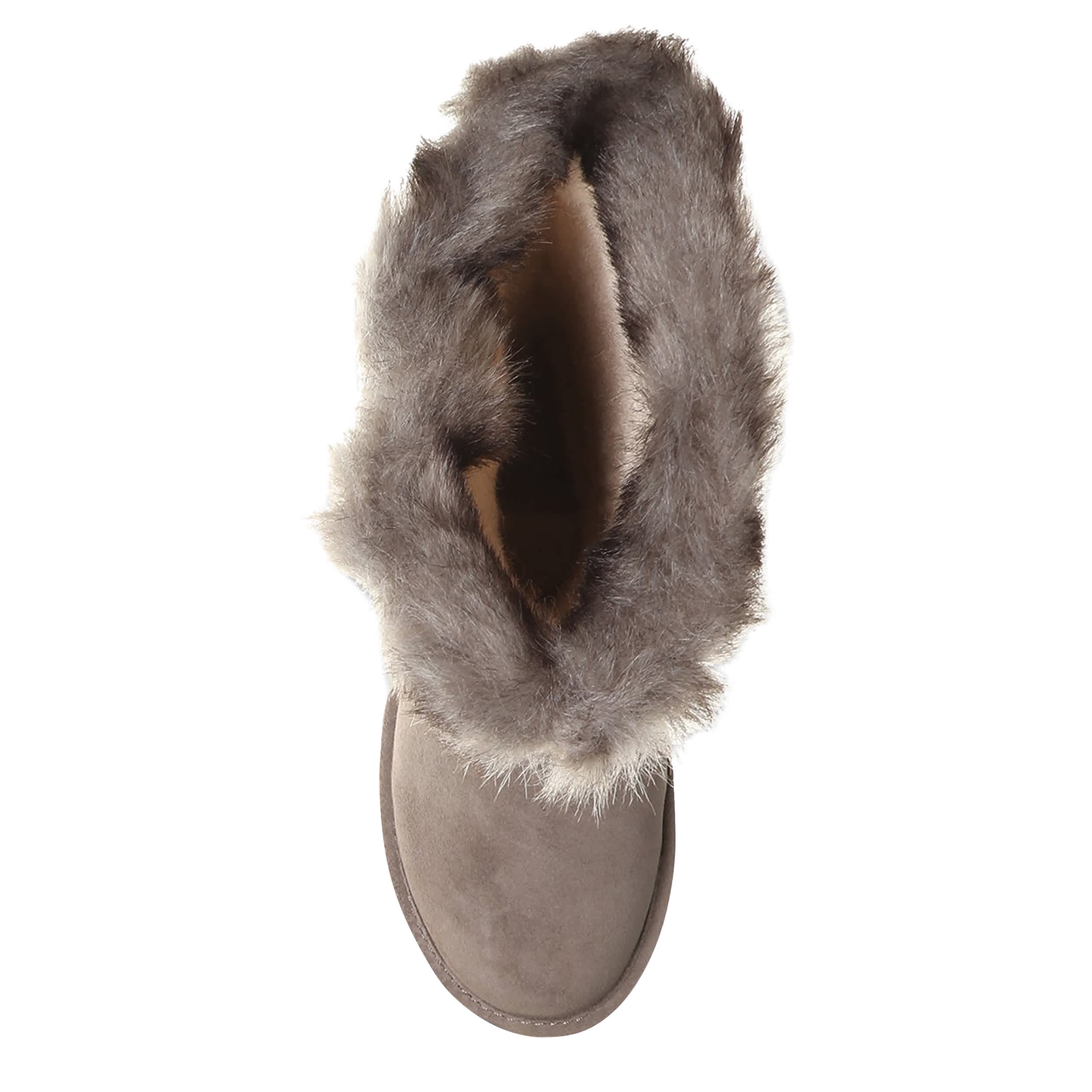 BEARPAW-WOMENS EMERY II FAUX FUR BOOT-MOCHA & 