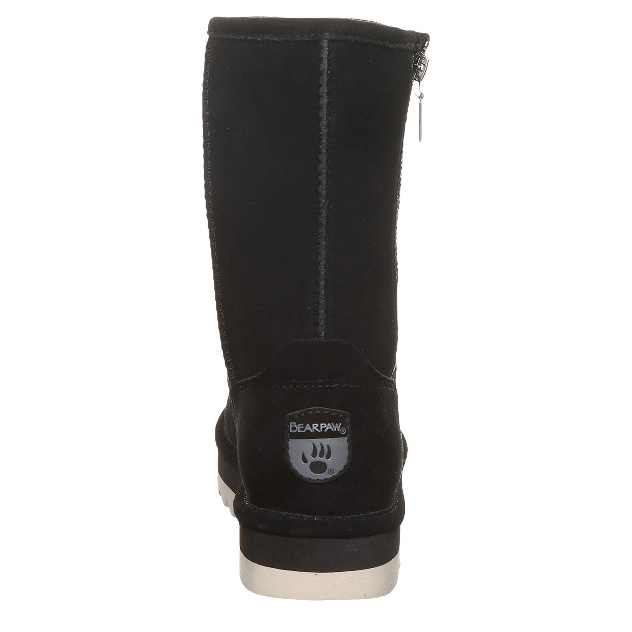 BEARPAW-WOMENS KIMIA FAUX FUR BOOT-BLACK & 