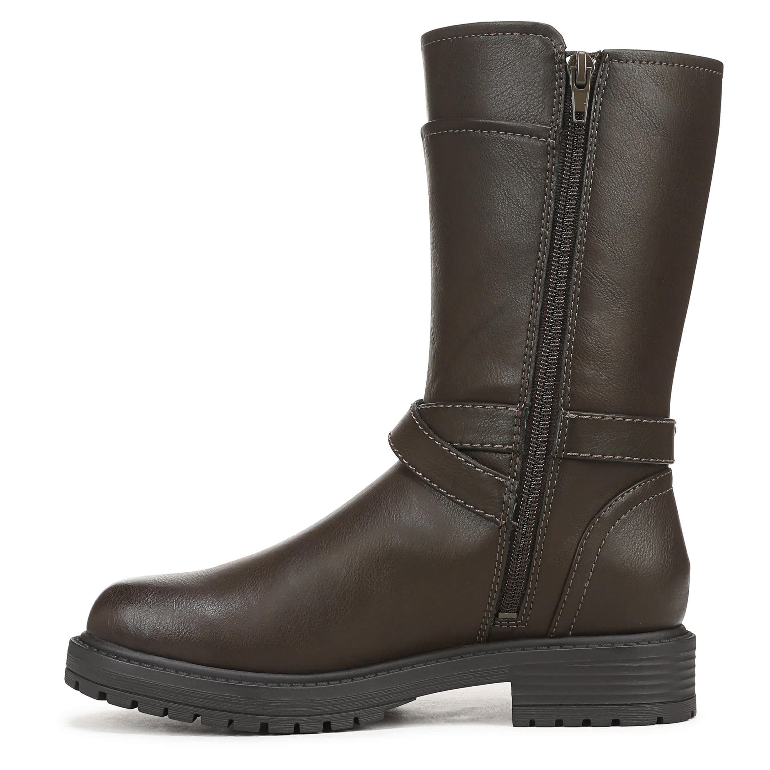 BLOWFISH MALIBU-WOMENS ALBERTA MOTO BOOT-DARK BROWN & 