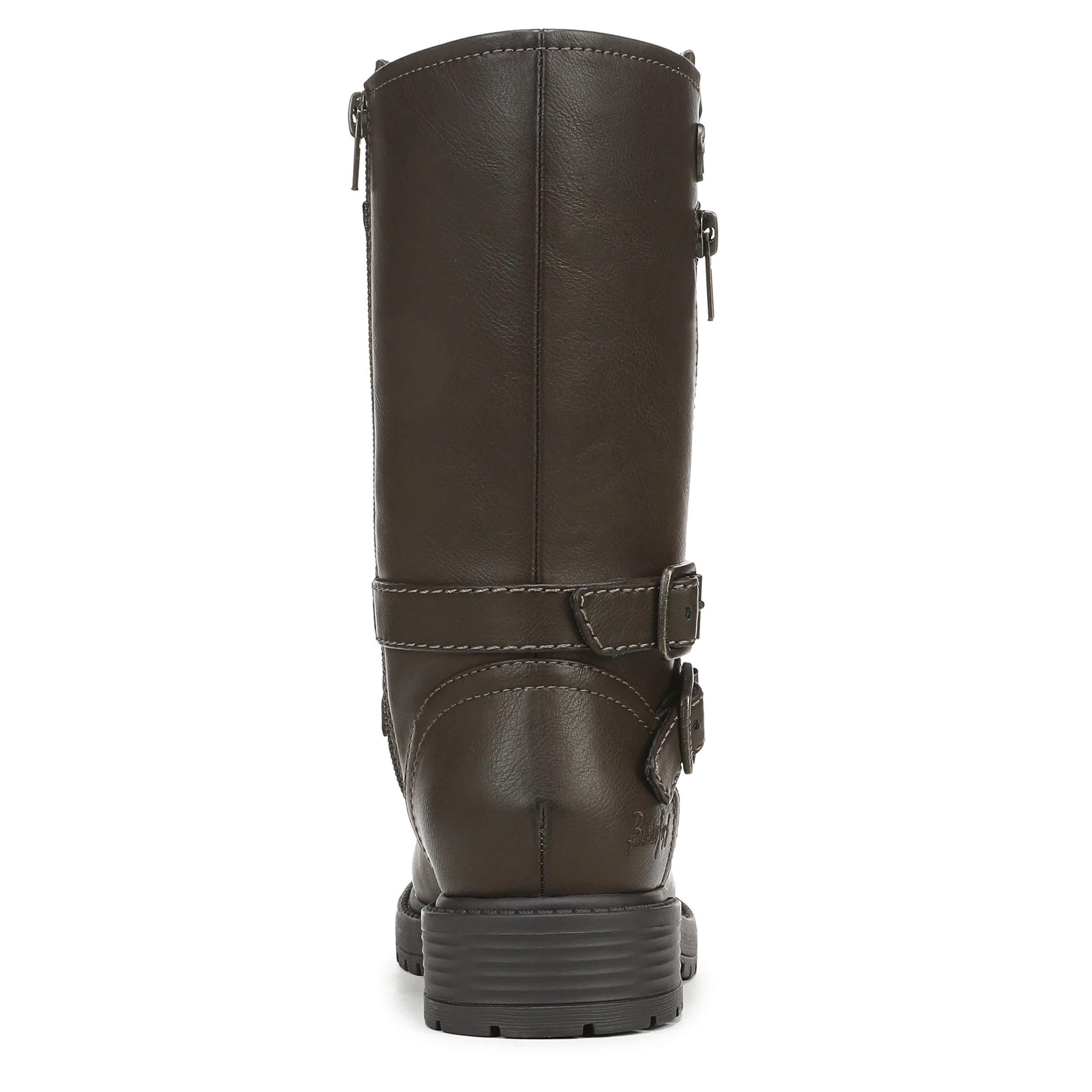 BLOWFISH MALIBU-WOMENS ALBERTA MOTO BOOT-DARK BROWN & 