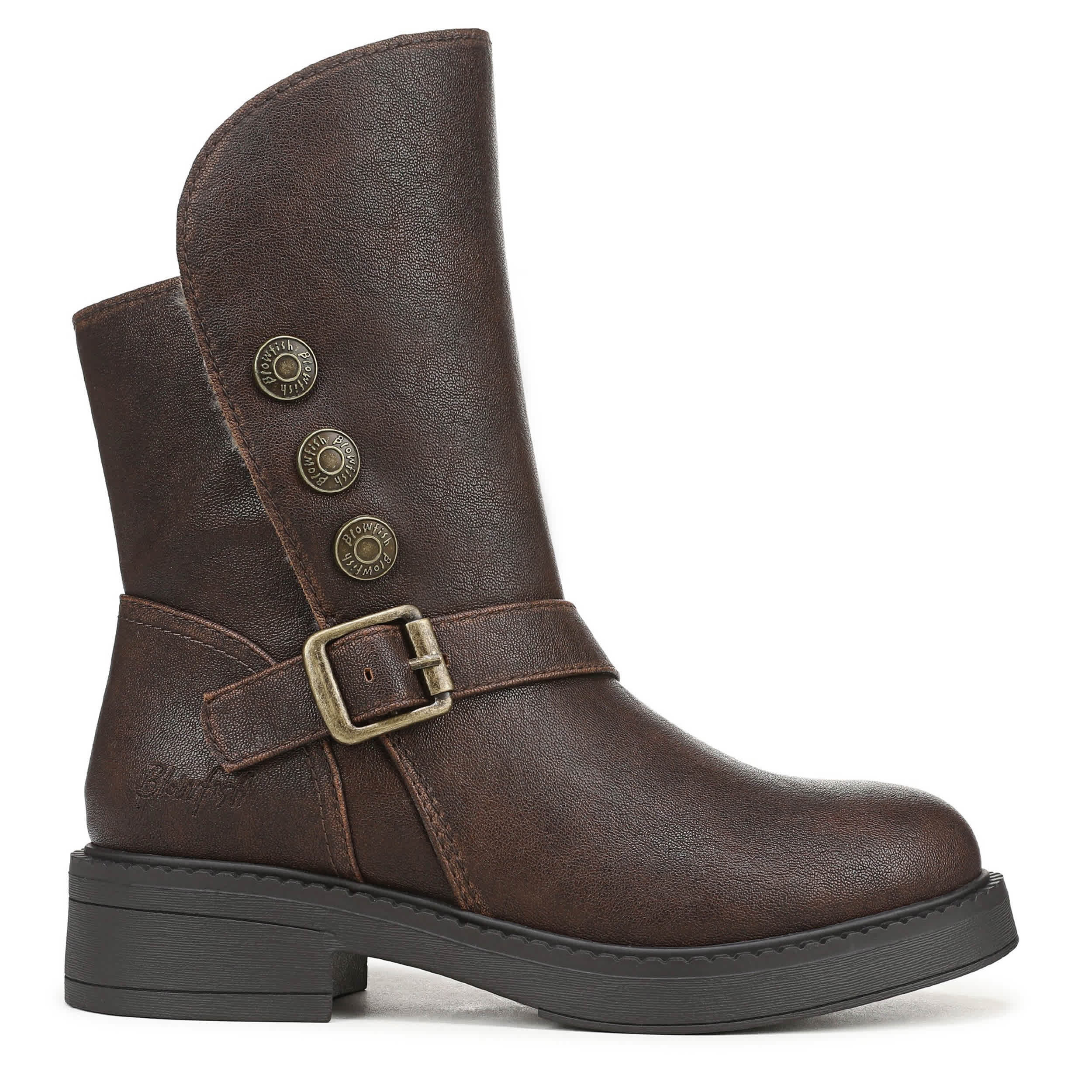 BLOWFISH MALIBU-WOMENS VENICE COZY BUCKLE BOOT-BROWN & 