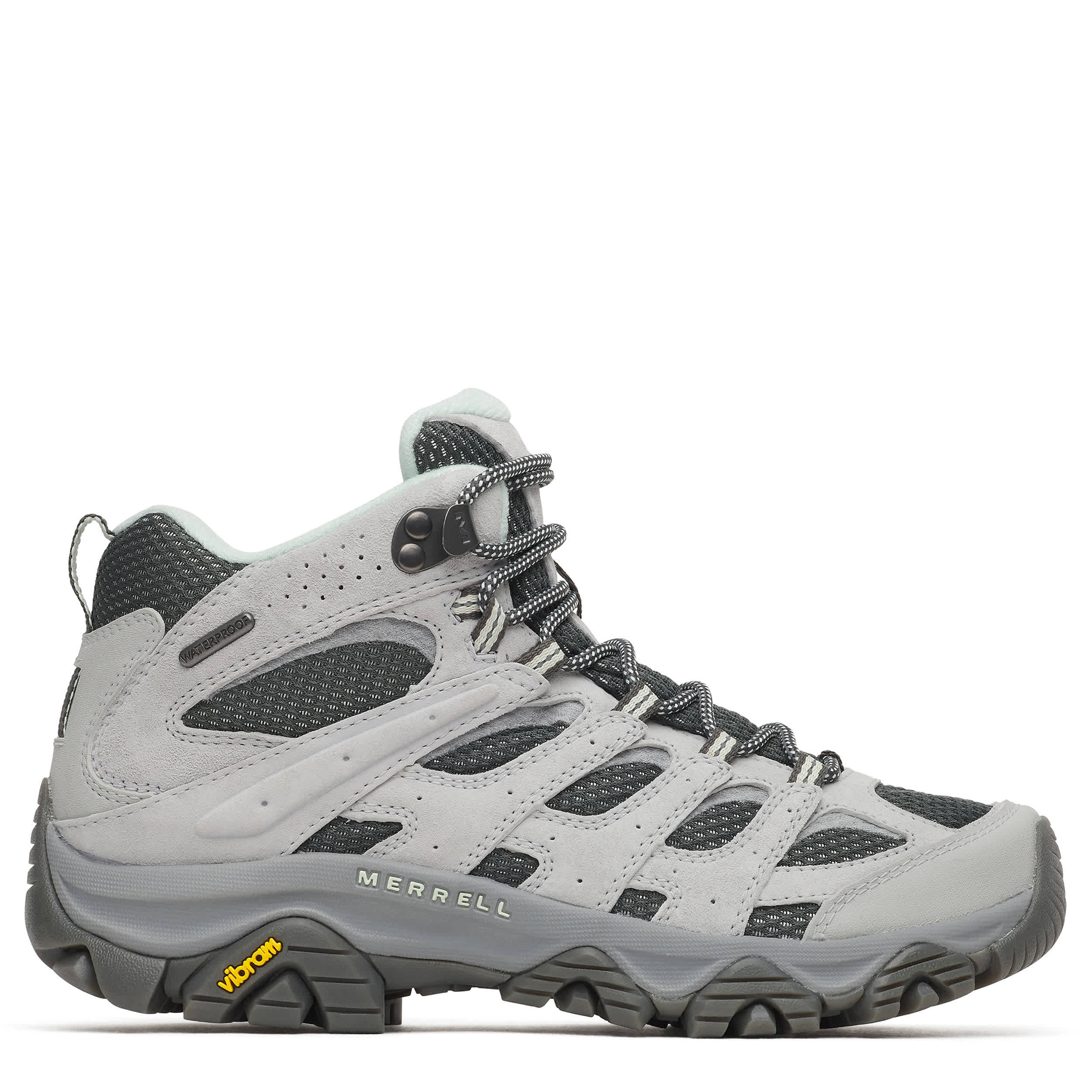MERRELL-WOMENS MOAB 3 MID WP HIKING BOOT-PLATINUM & 