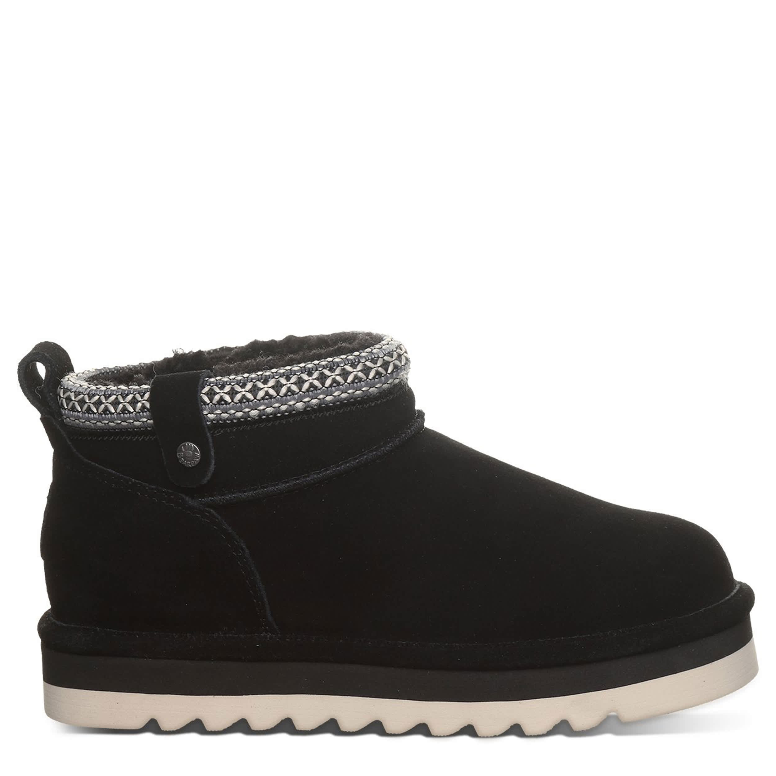BEARPAW-WOMENS LANGLY FUR BOOT-BLACK & 
