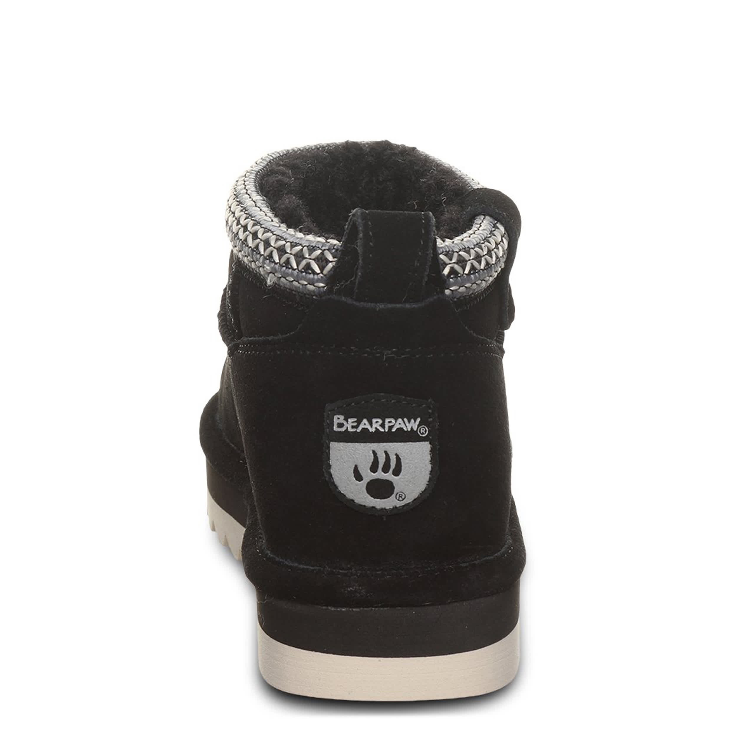 BEARPAW-WOMENS LANGLY FUR BOOT-BLACK & 