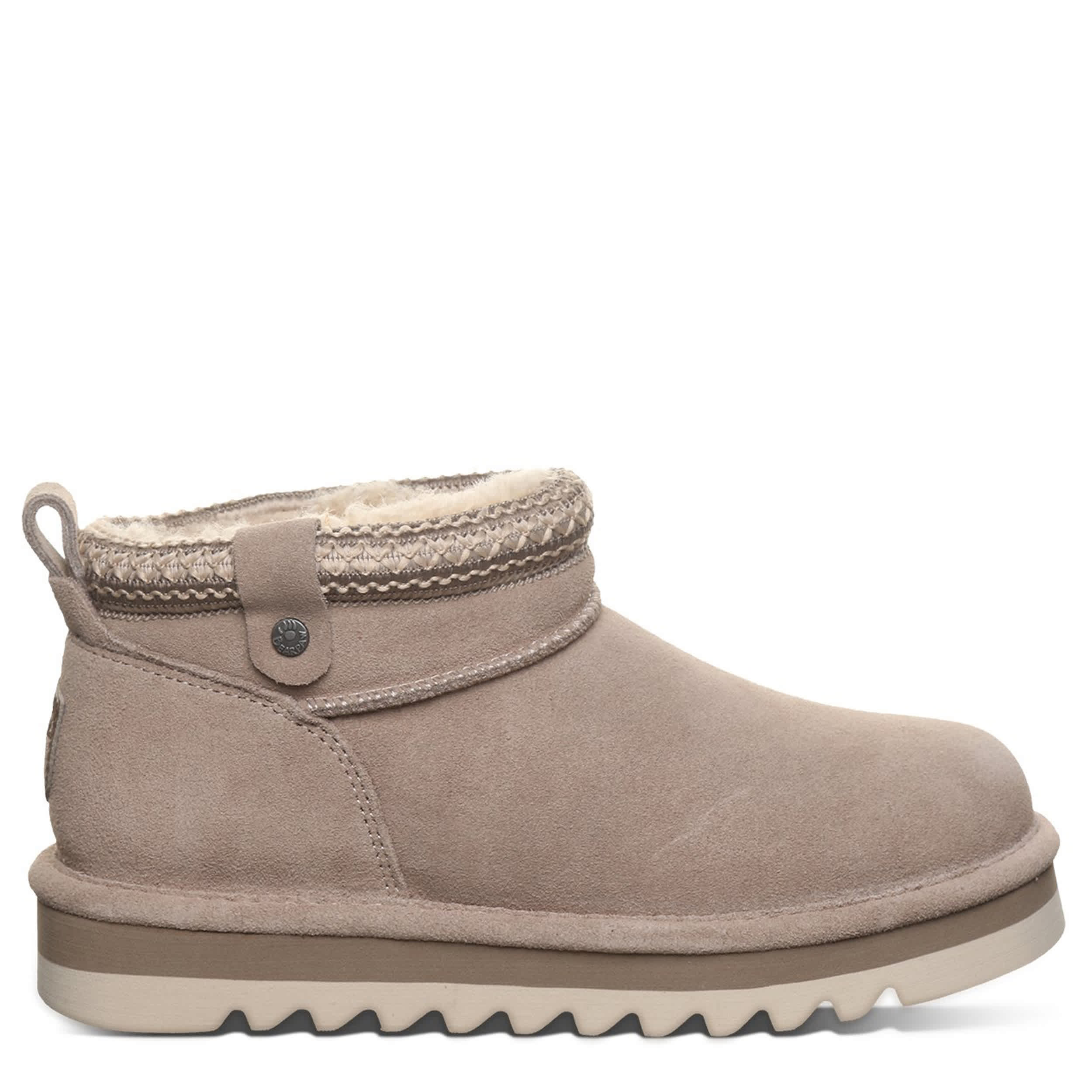 BEARPAW-WOMENS LANGLY FUR BOOT-STONE & 