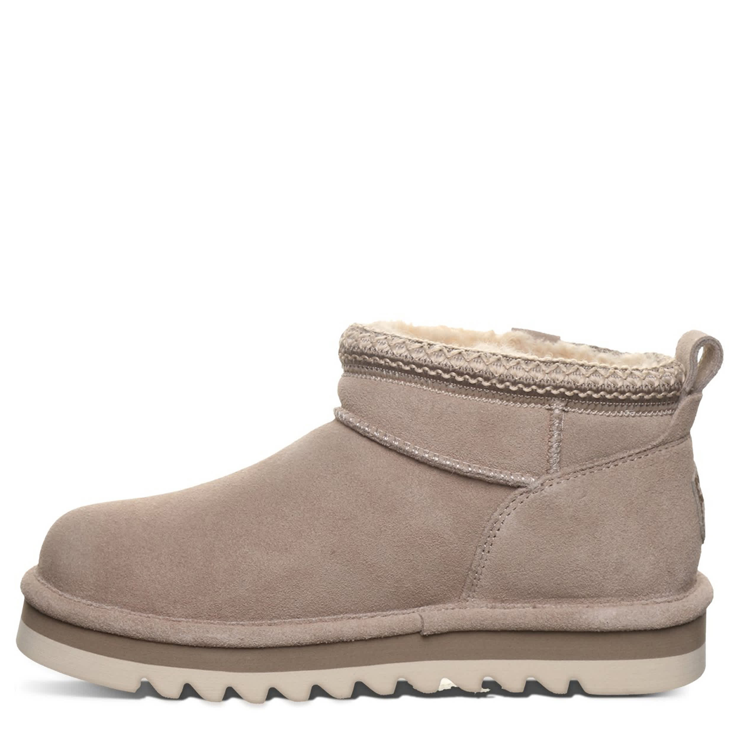 BEARPAW-WOMENS LANGLY FUR BOOT-STONE & 