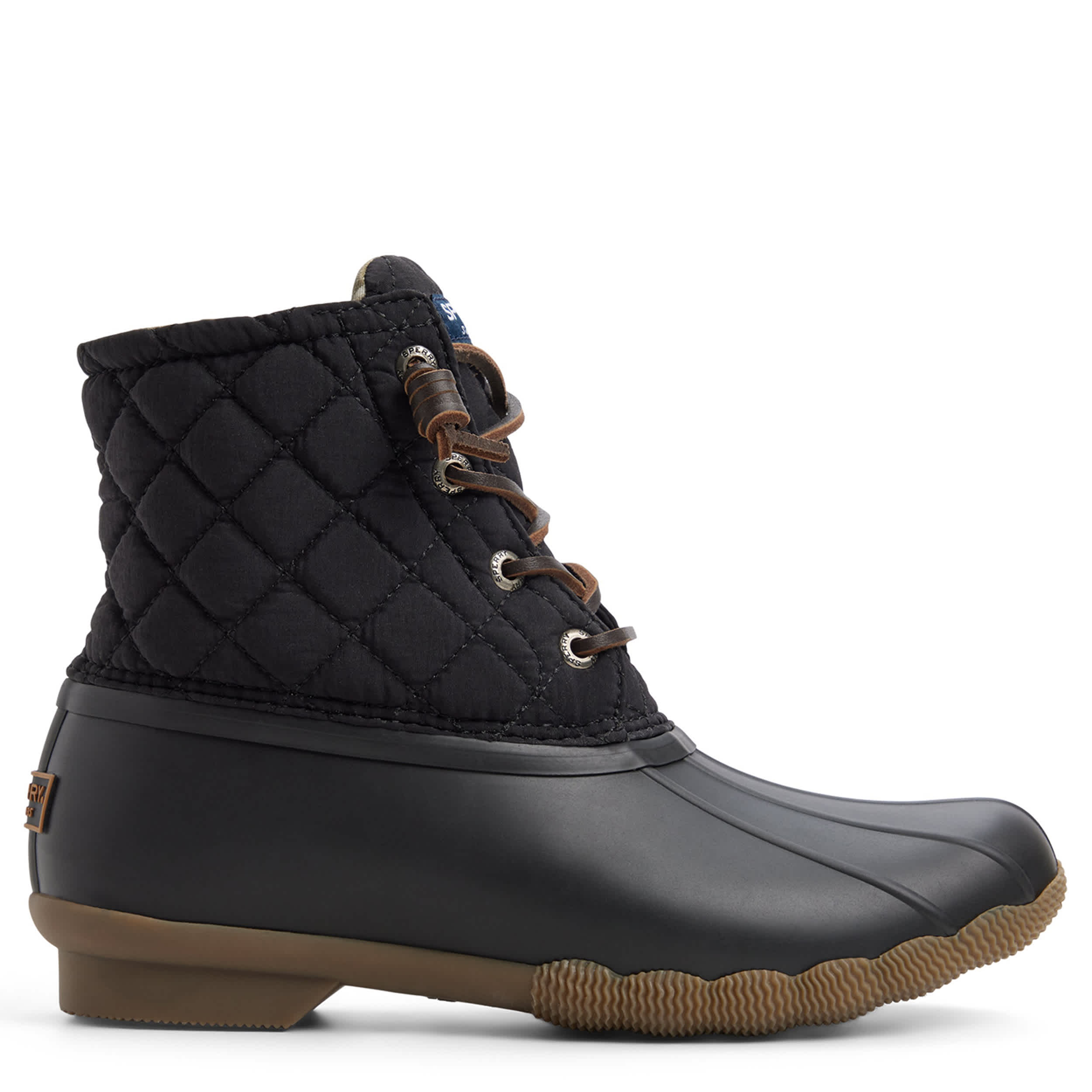 SPERRY-WOMENS SALTWATER CH DUCK BOOT-BLACK & 