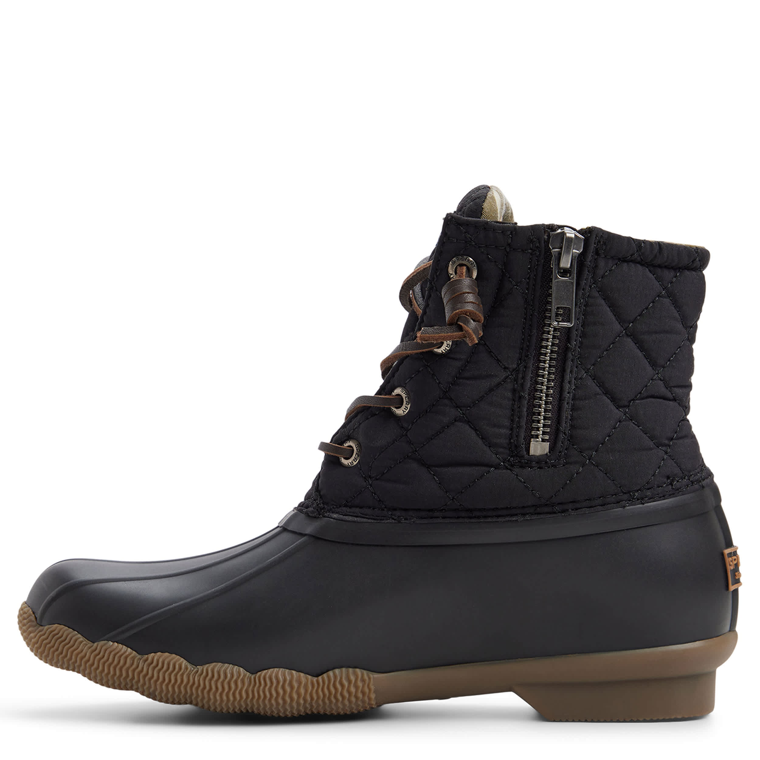 SPERRY-WOMENS SALTWATER CH DUCK BOOT-BLACK & 