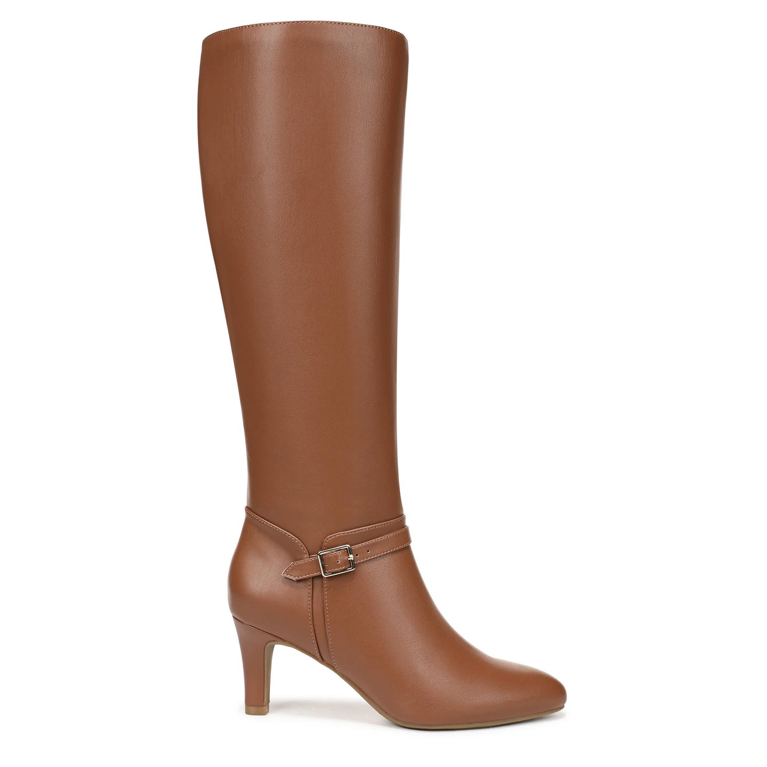 LIFESTRIDE-WOMENS GLENORE DRESS BOOT WIDE SHAFT-COGNAC & 