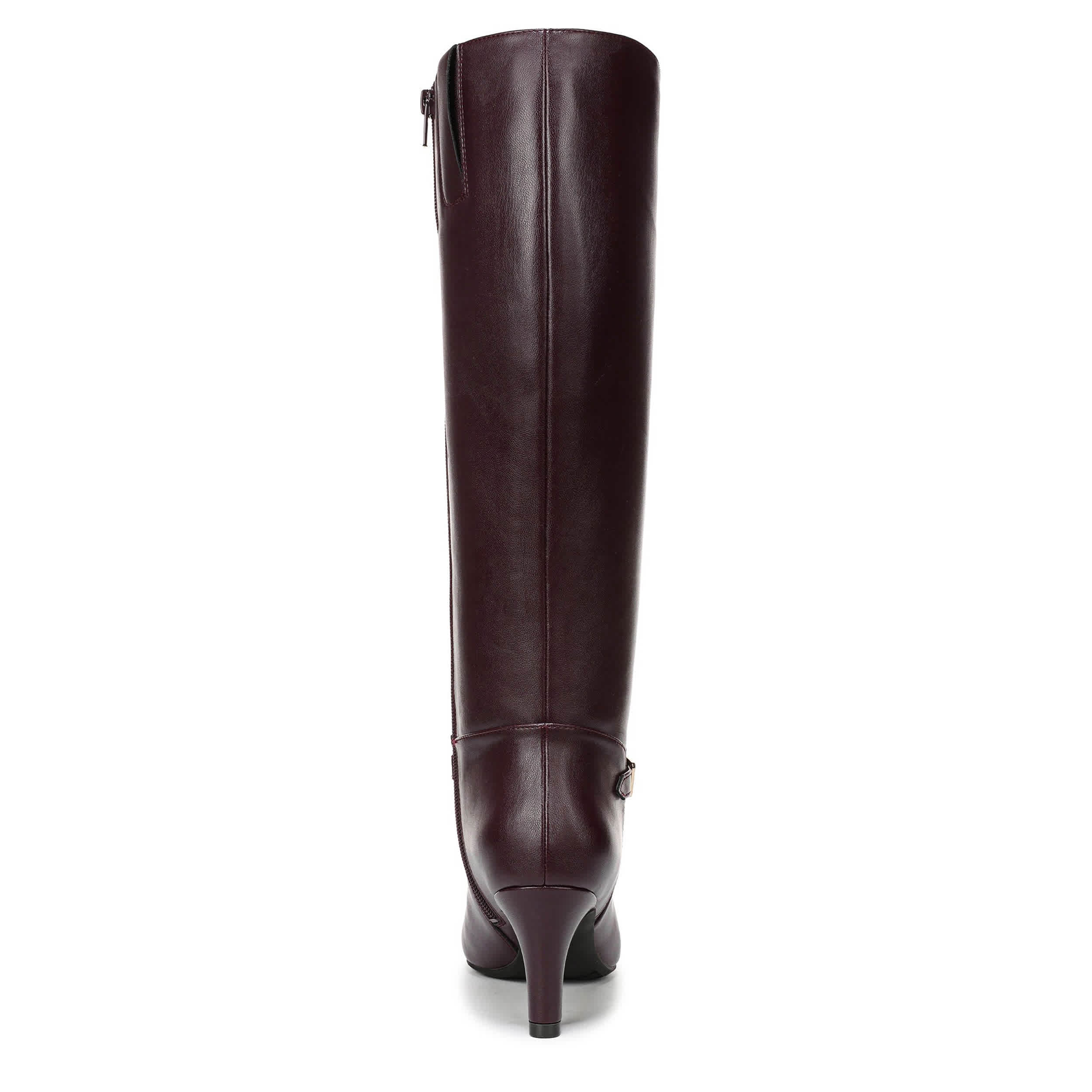 LIFESTRIDE-WOMENS GLENORE DRESS BOOT WIDE SHAFT-CHOCOLATE & 