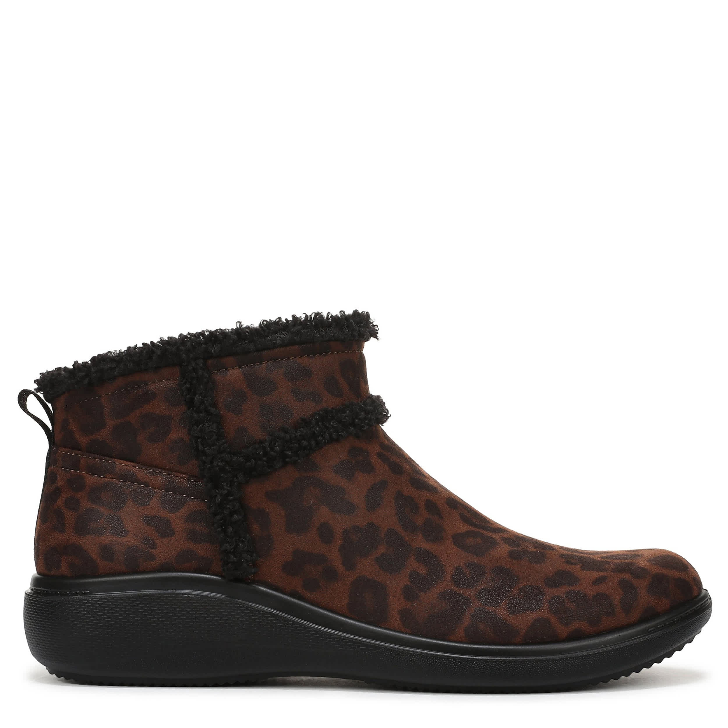 LIFESTRIDE-WOMENS BIRCH BOOT-DARK BROWN & LEOPARD