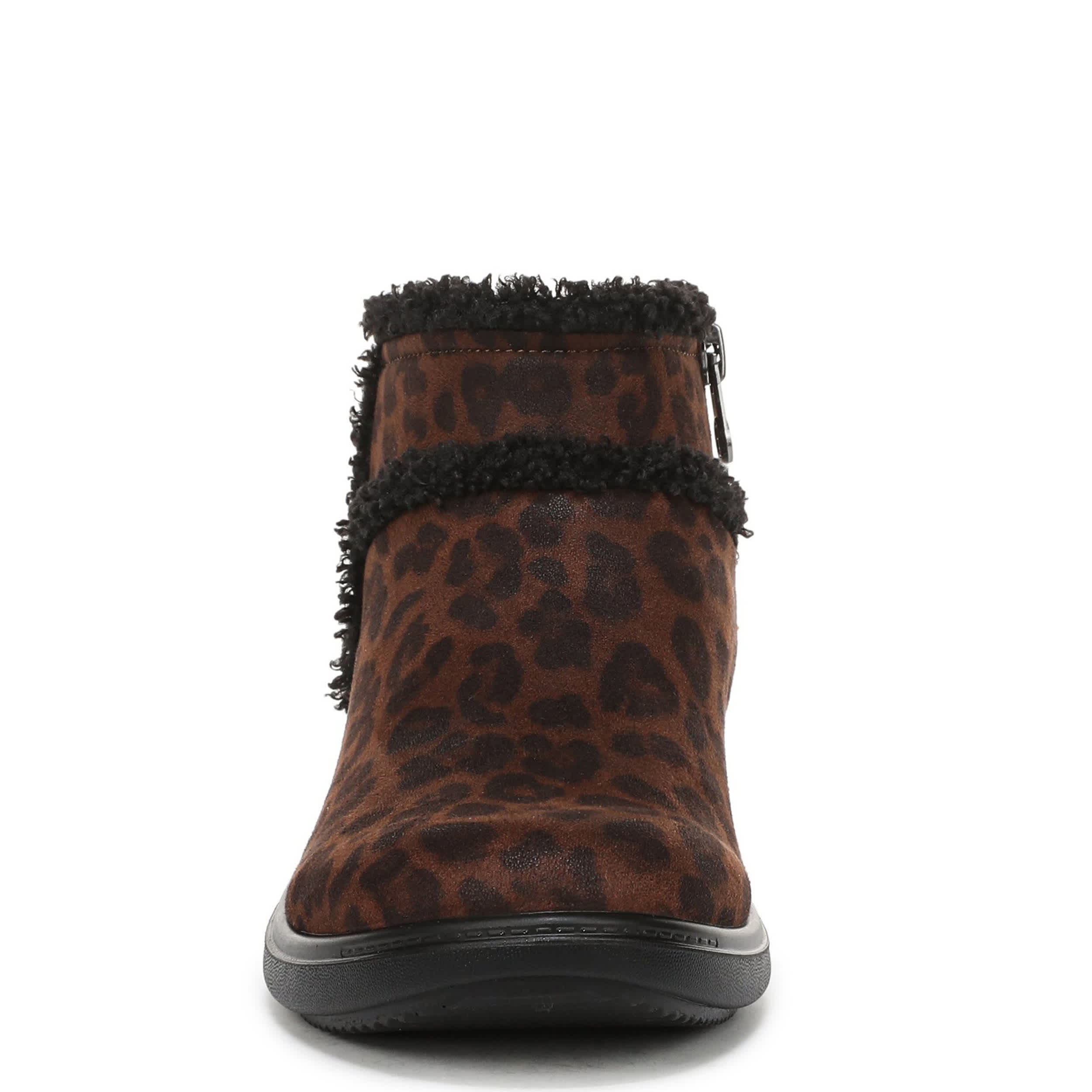 LIFESTRIDE-WOMENS BIRCH BOOT-DARK BROWN & LEOPARD