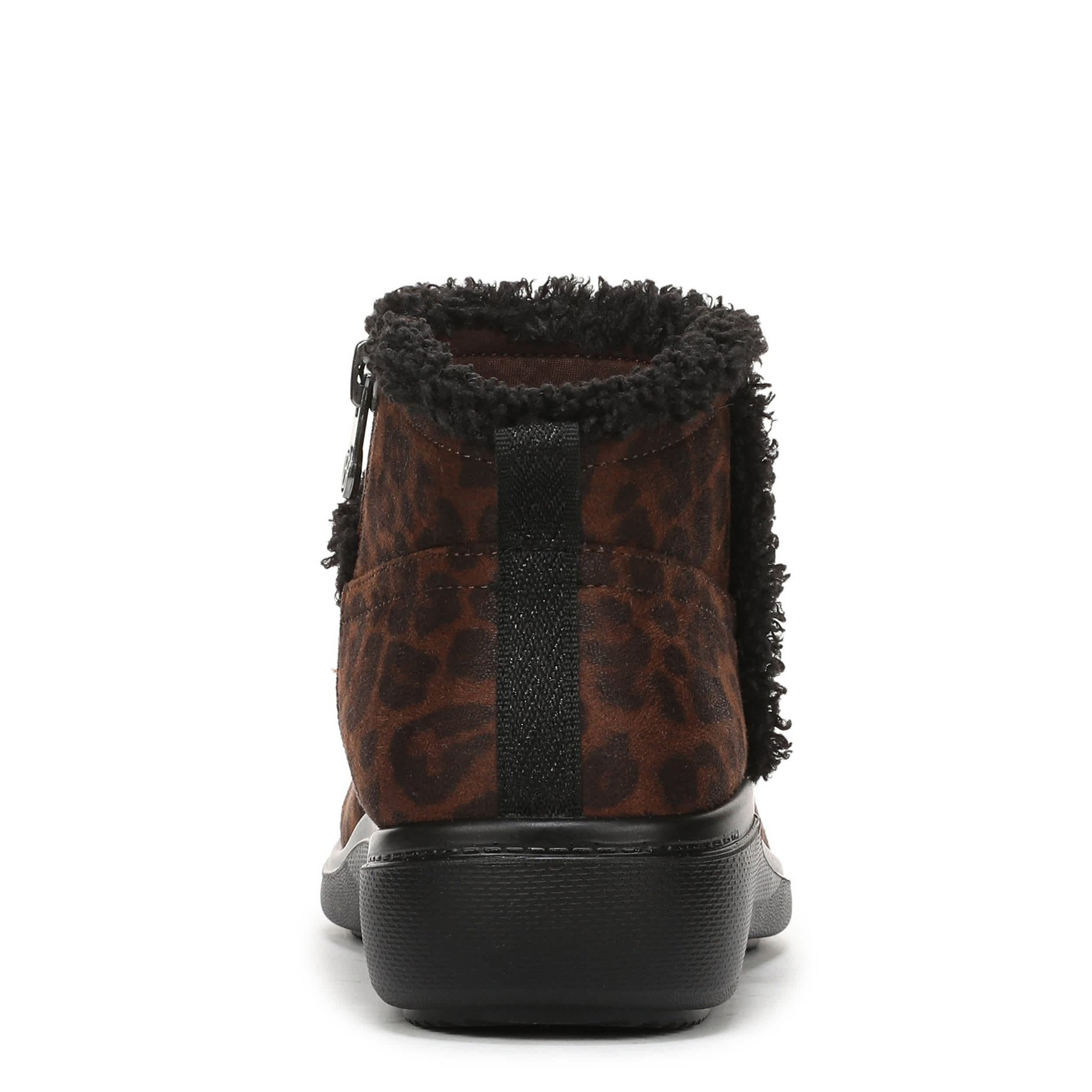 LIFESTRIDE-WOMENS BIRCH BOOT-DARK BROWN & LEOPARD