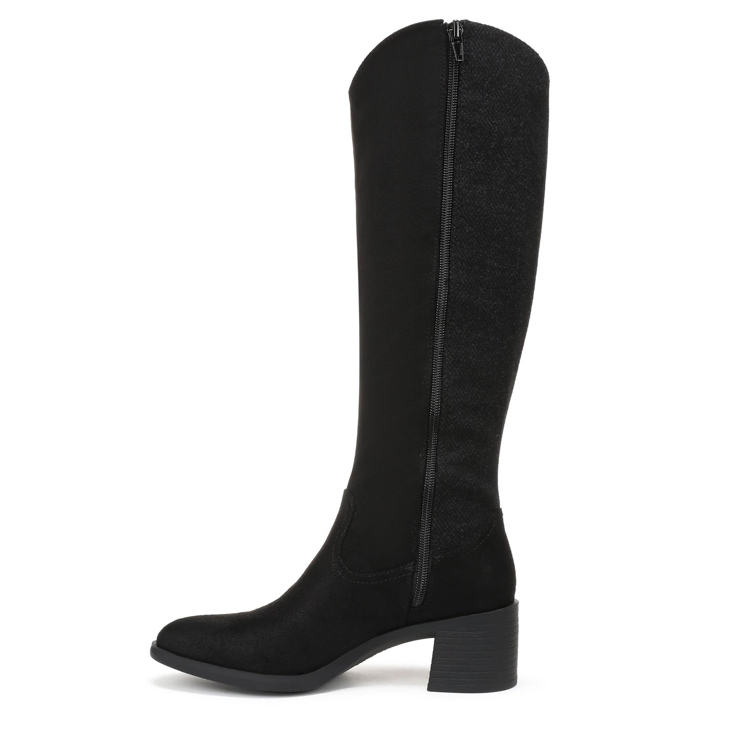 LIFESTRIDE-WOMENS JOLIET TALL BOOT WIDE SHAFT-BLACK & 