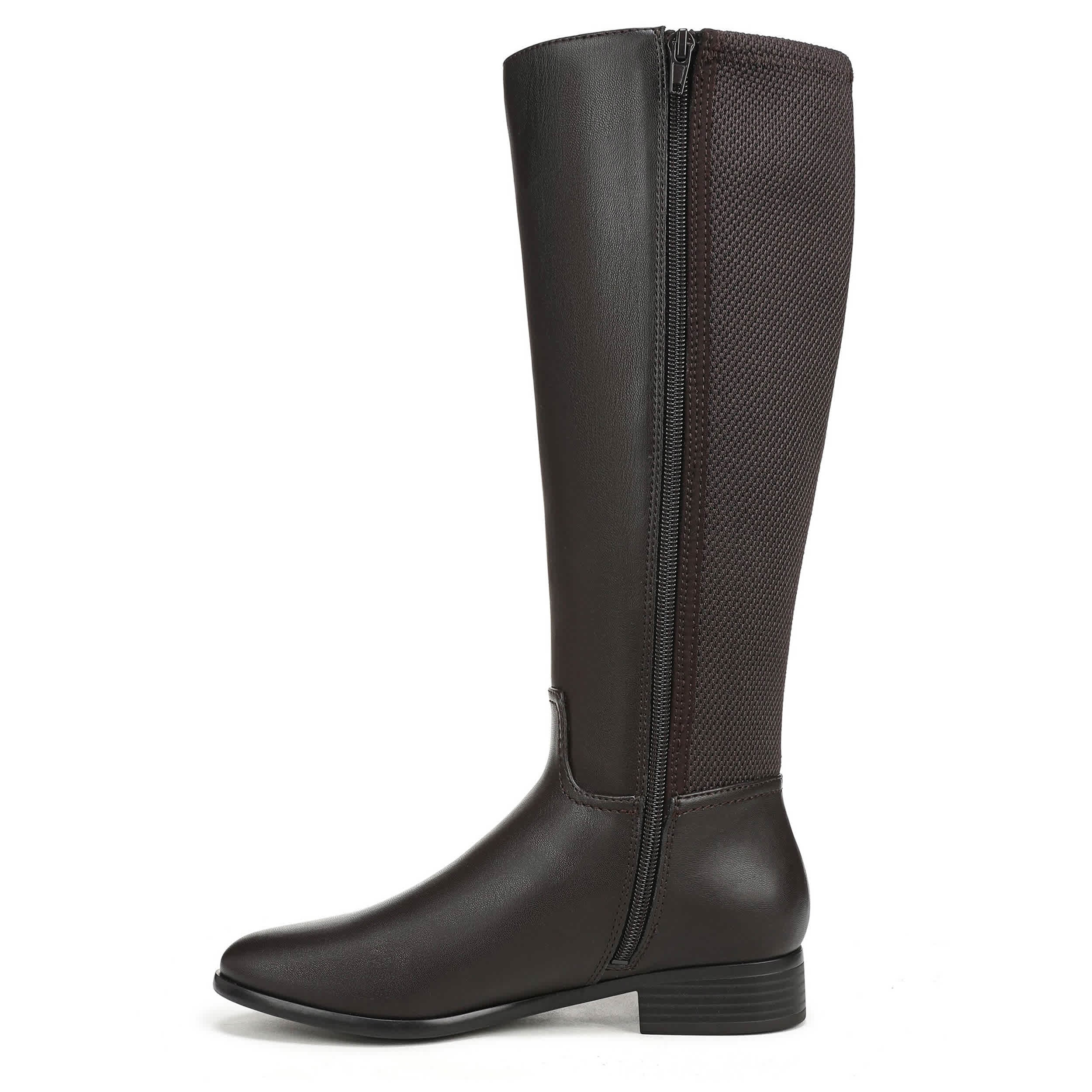 LIFESTRIDE-WOMENS SARAH TALL BOOT-DARK BROWN & 