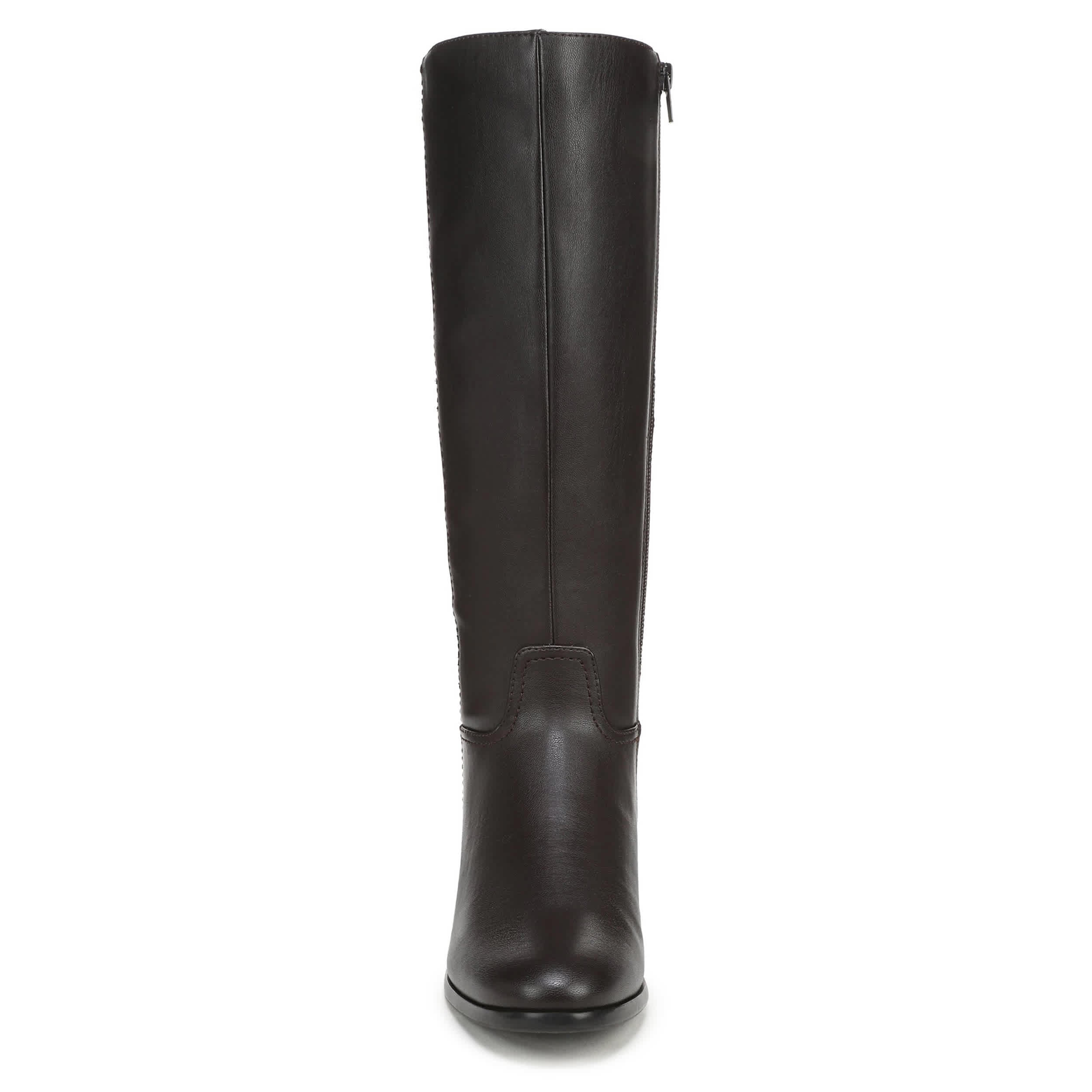 LIFESTRIDE-WOMENS SARAH TALL BOOT WIDE SHAFT-DARK BROWN & 