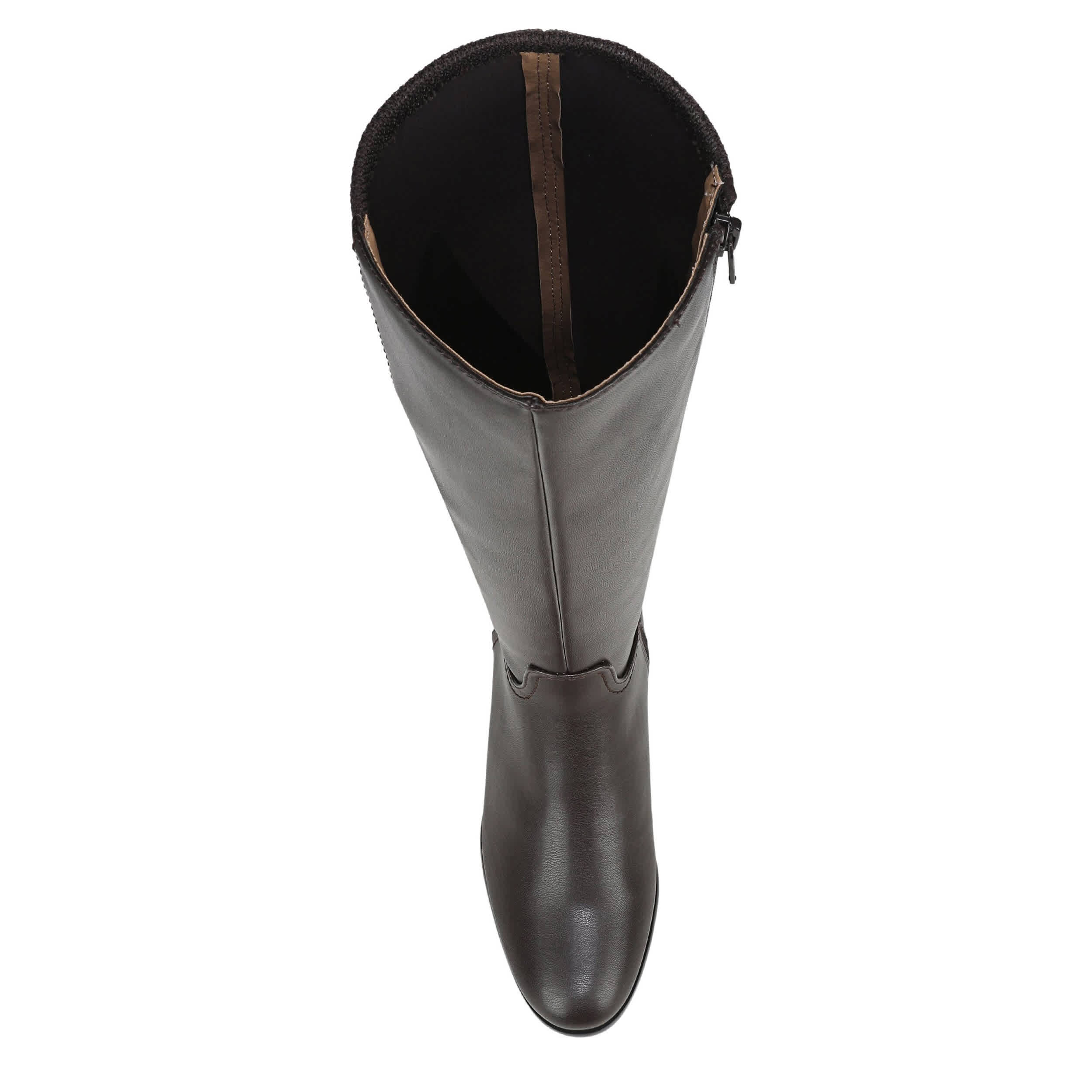 LIFESTRIDE-WOMENS SARAH TALL BOOT WIDE SHAFT-DARK BROWN & 