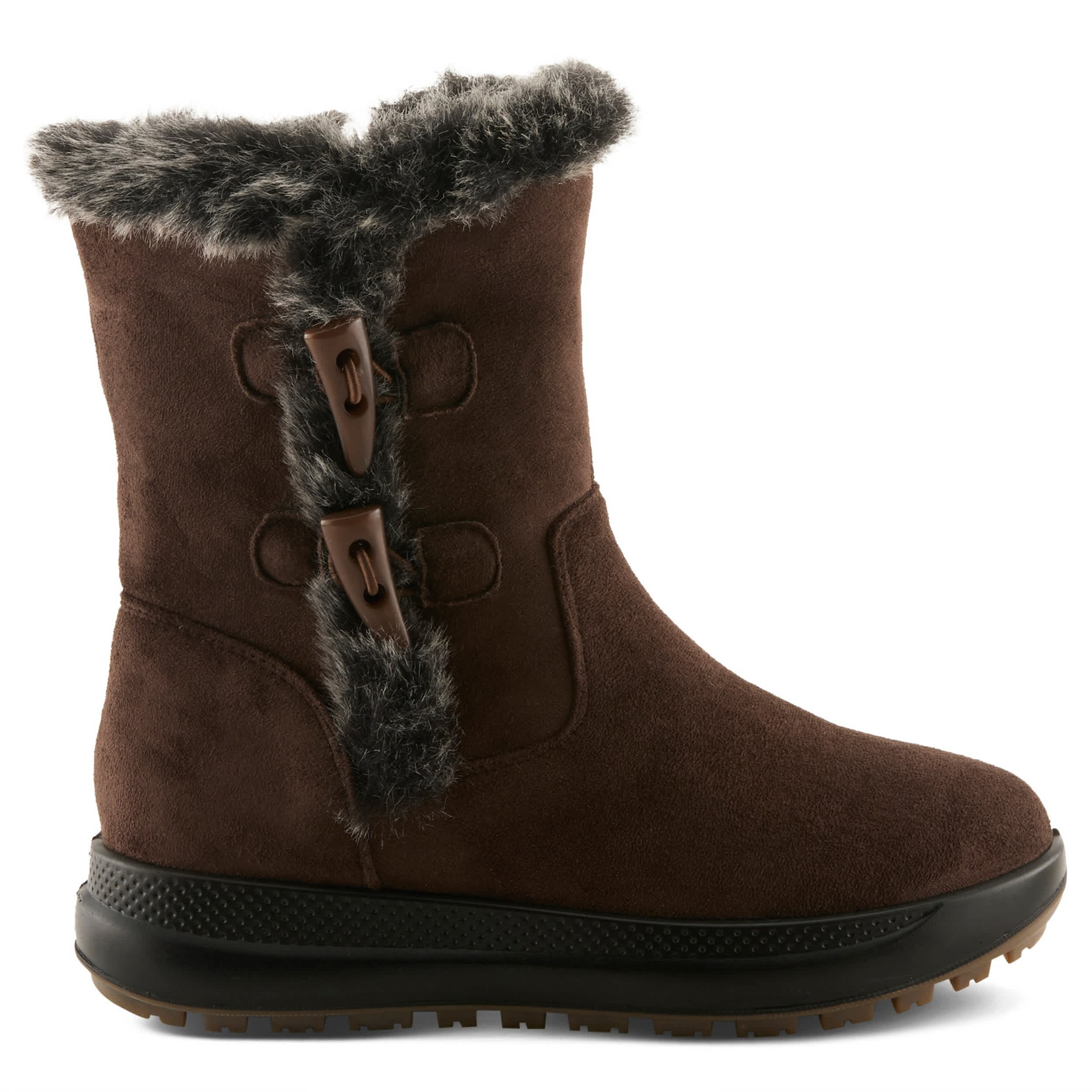 Flexus-WOMENS GALOSHE WEATHER BOOT-BROWN & 