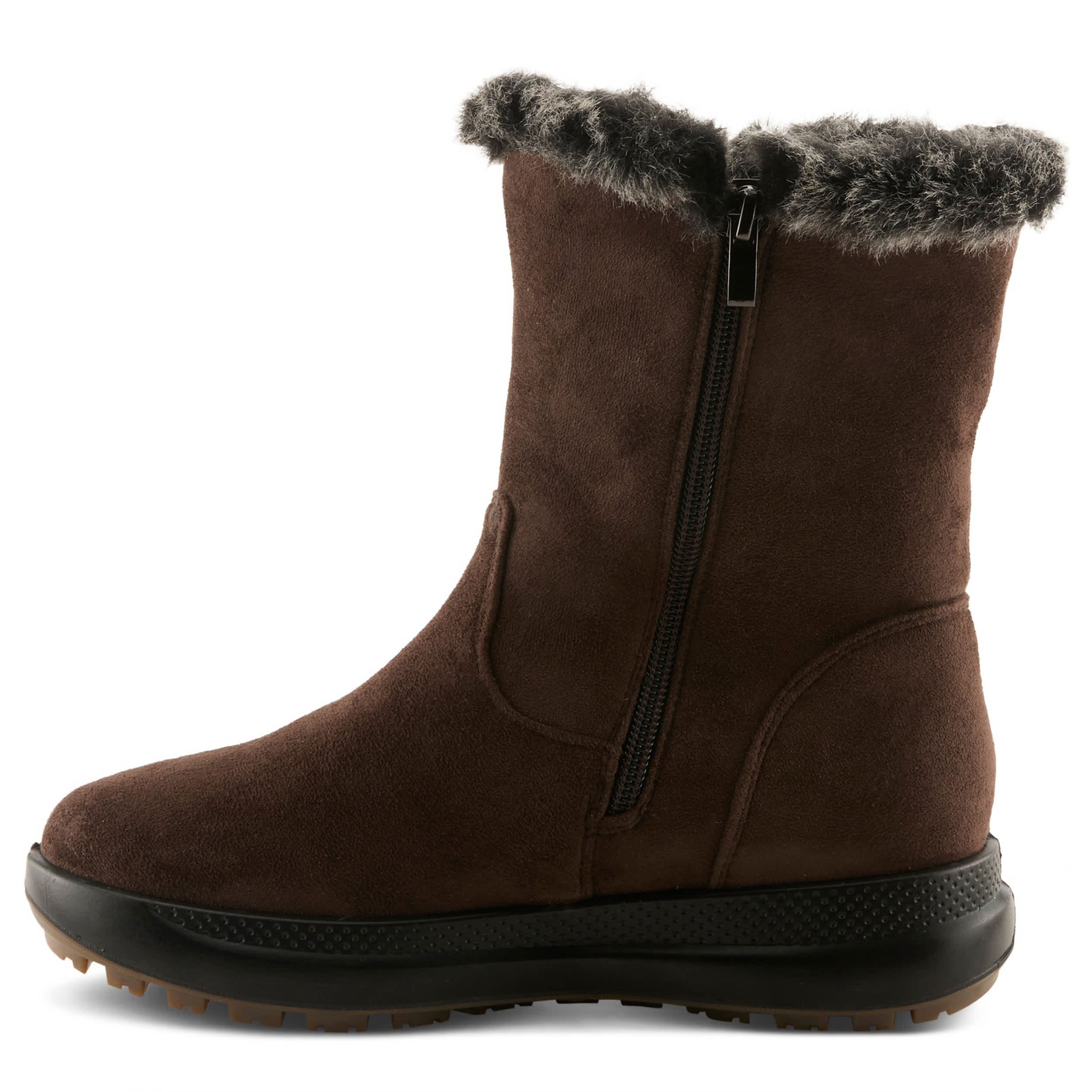Flexus-WOMENS GALOSHE WEATHER BOOT-BROWN & 