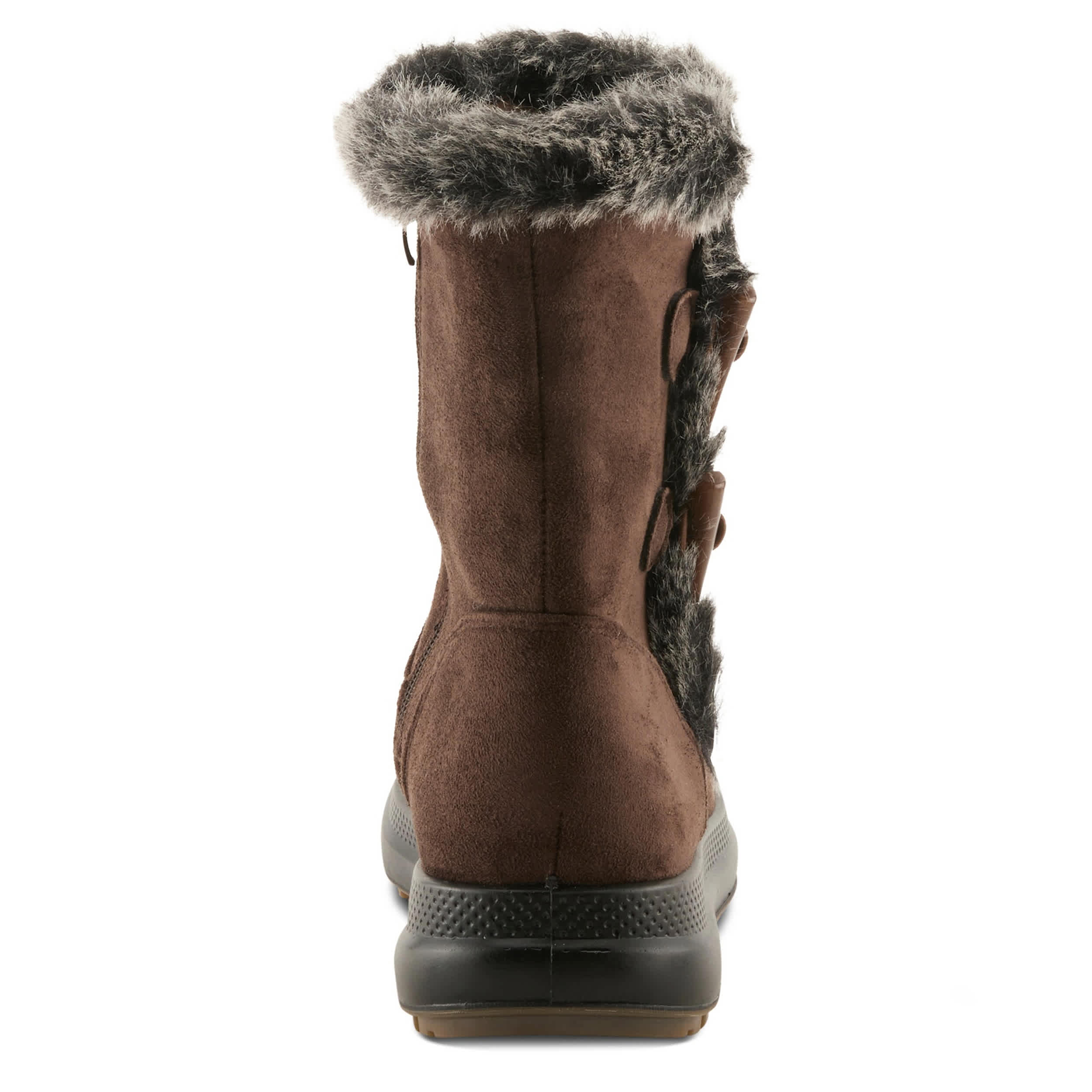 Flexus-WOMENS GALOSHE WEATHER BOOT-BROWN & 