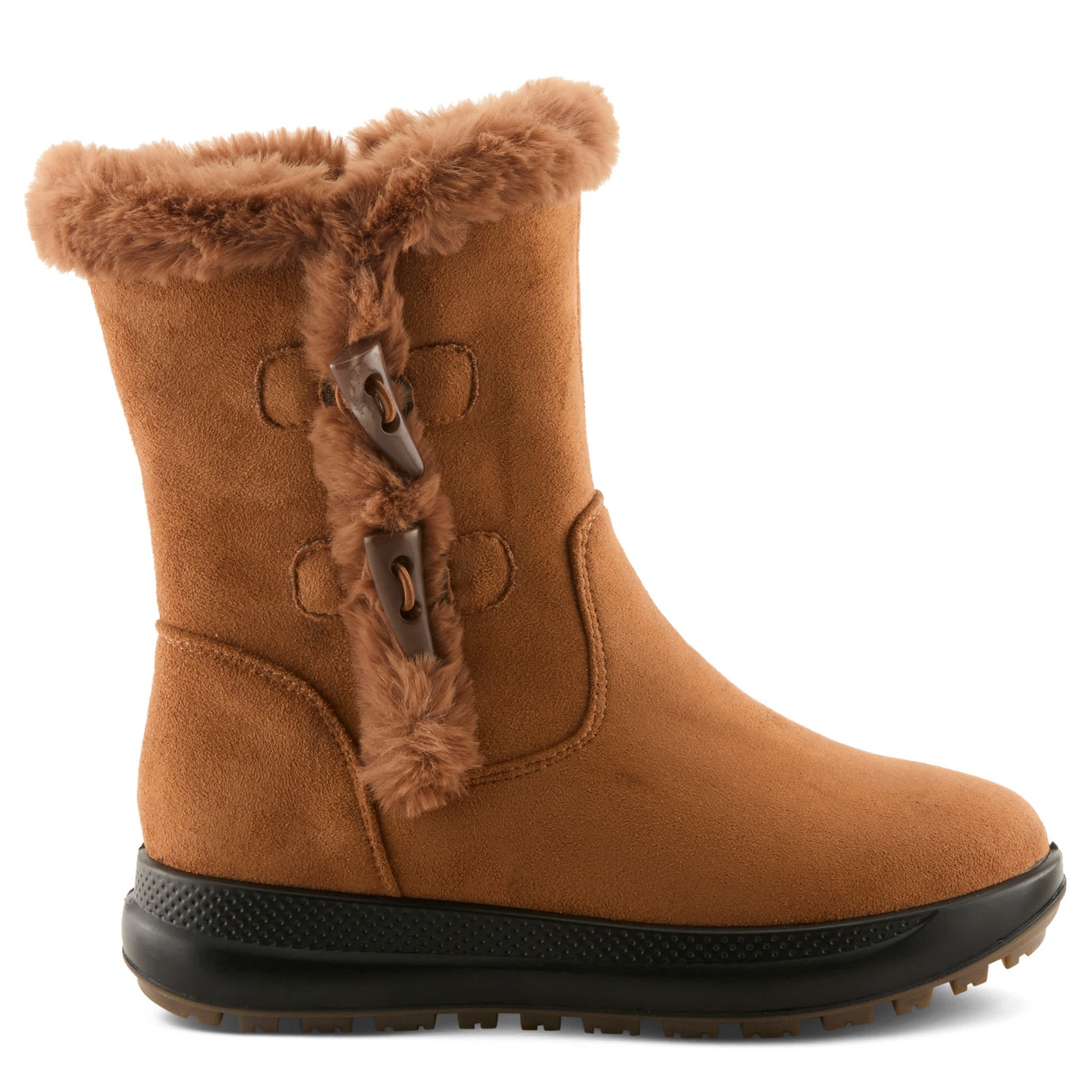 Flexus-WOMENS GALOSHE WEATHER BOOT-CAMEL & 