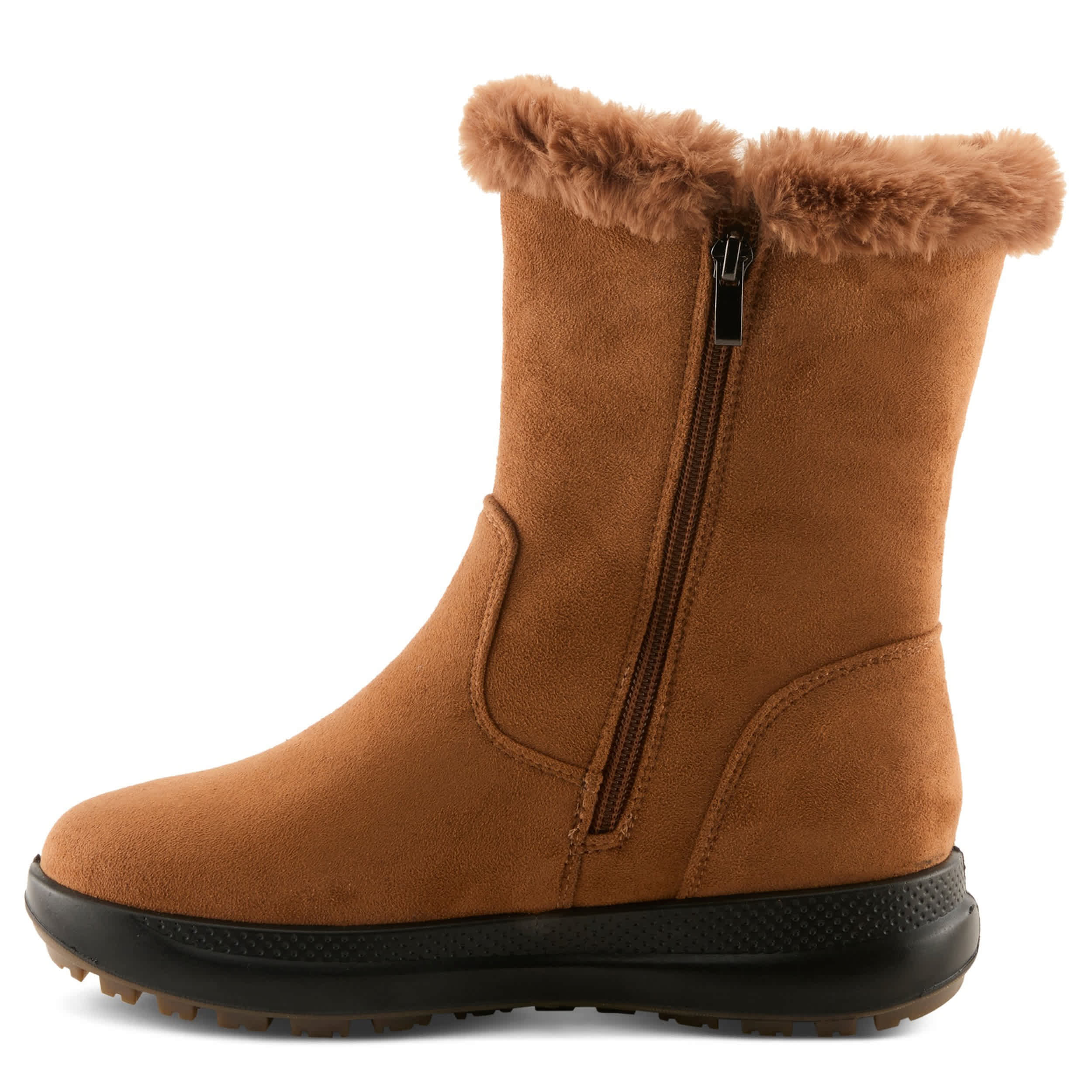 Flexus-WOMENS GALOSHE WEATHER BOOT-CAMEL & 
