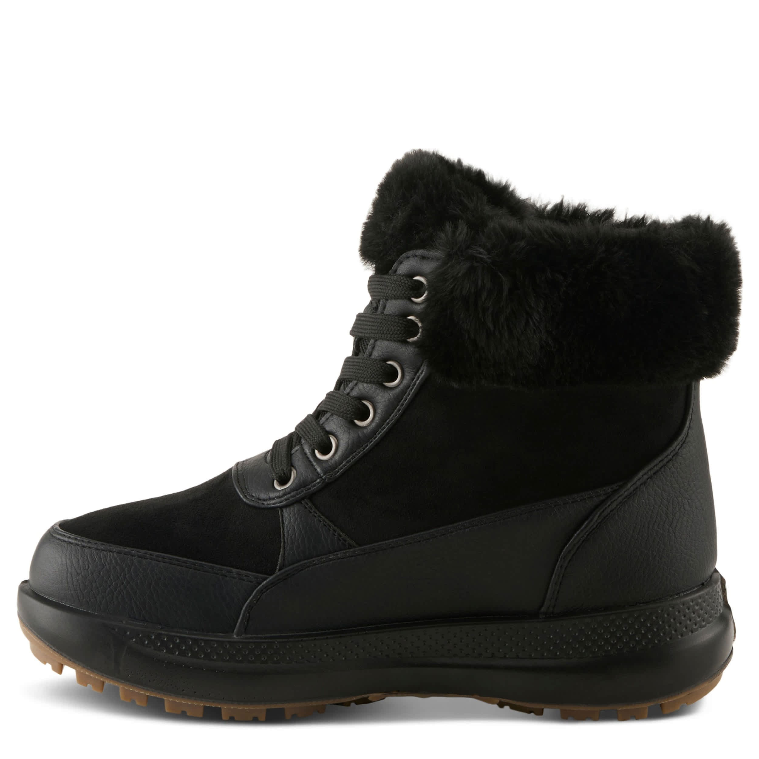 Flexus-WOMENS BURRELL LACE UP BOOT-BLACK & 